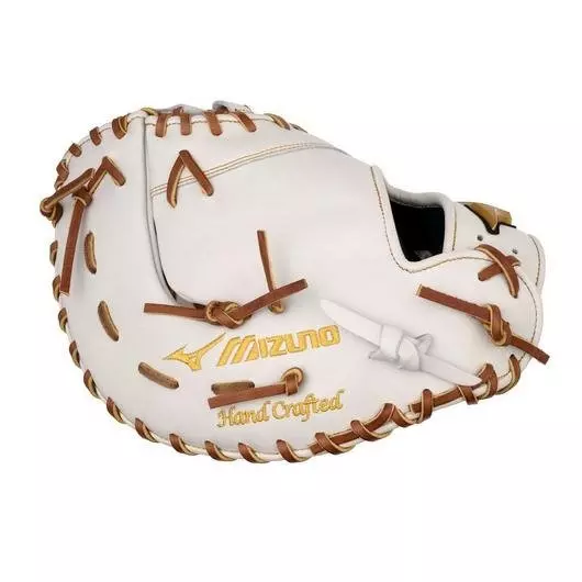 Mizuno GPSF-30 Pro Select FP Premium 12.5" First Base Mitt Softball Glove RHT - WHITE