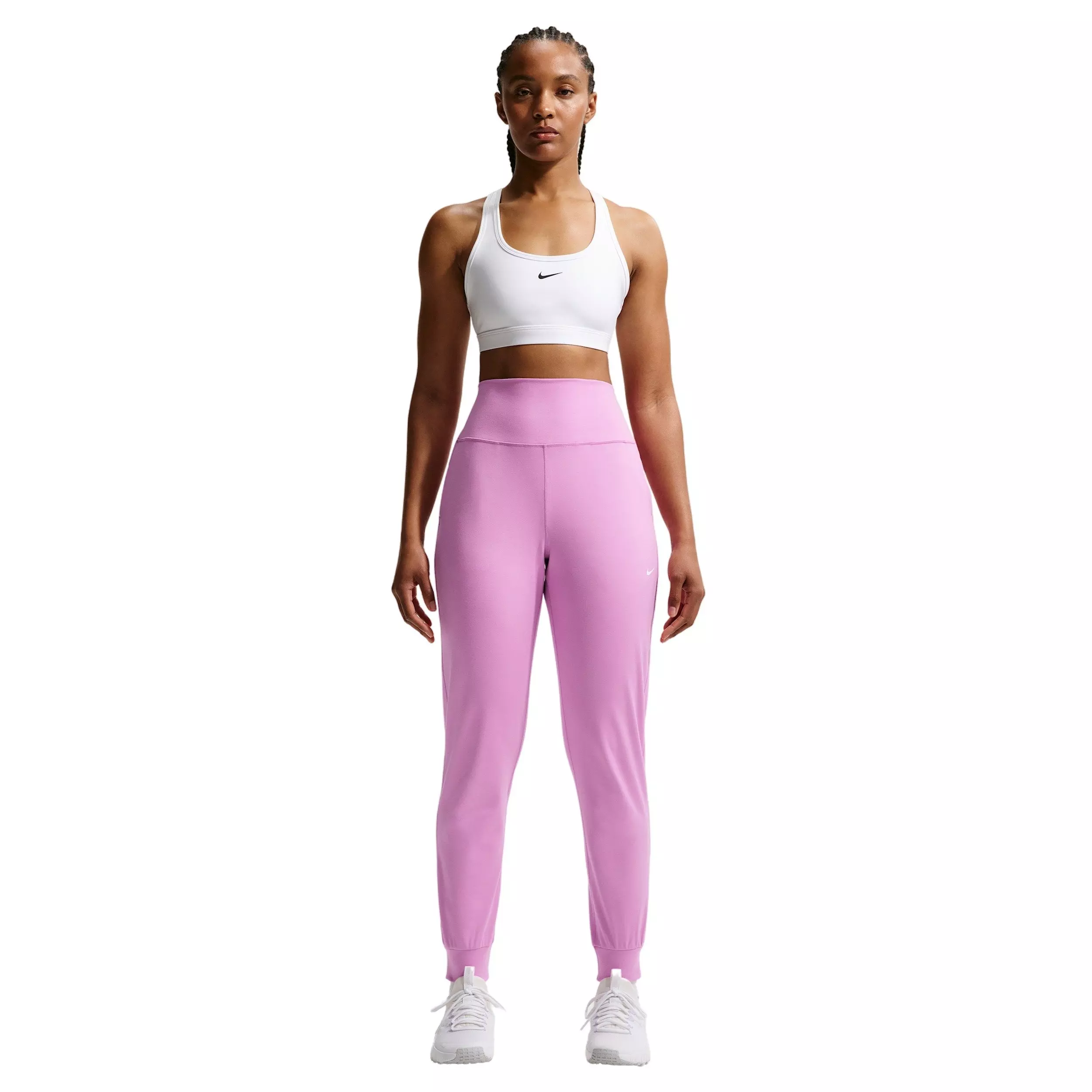 Nike Women's One High-Waisted Full-Length Knit Joggers -Purple - PURPLE