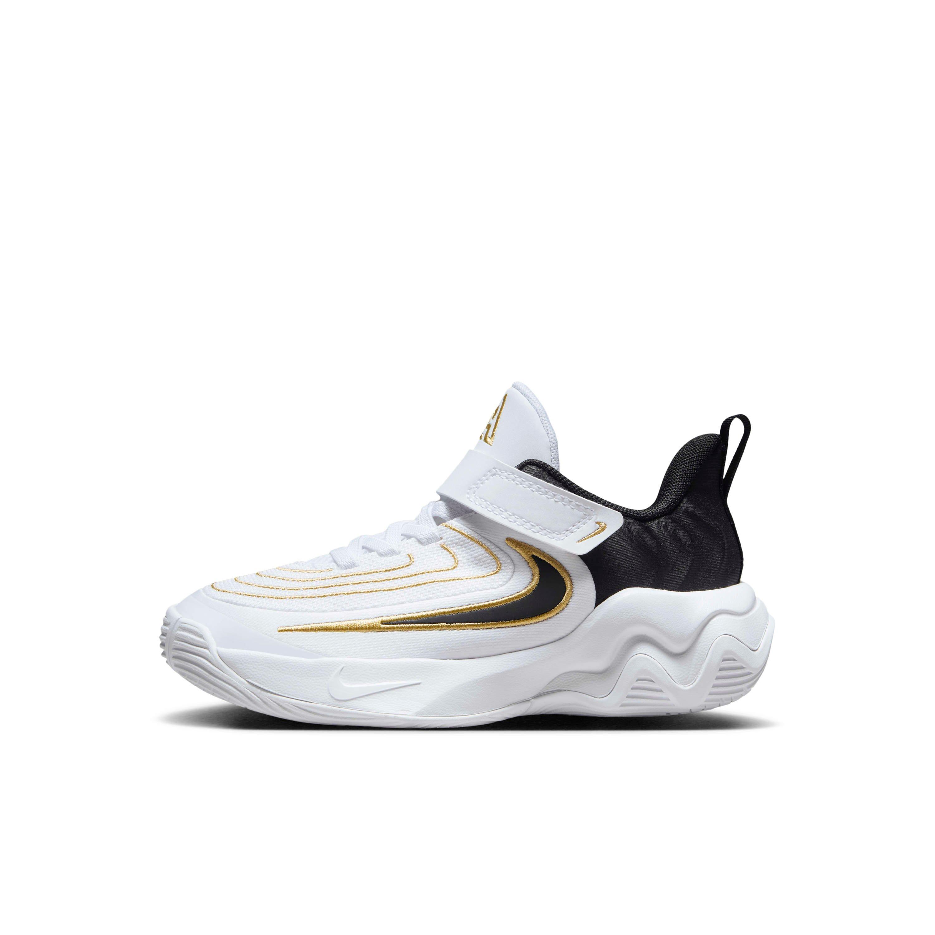Nike Giannis Immortality 4 Preschool Boys' "White/Metallic Gold/Black" Basketball Shoe