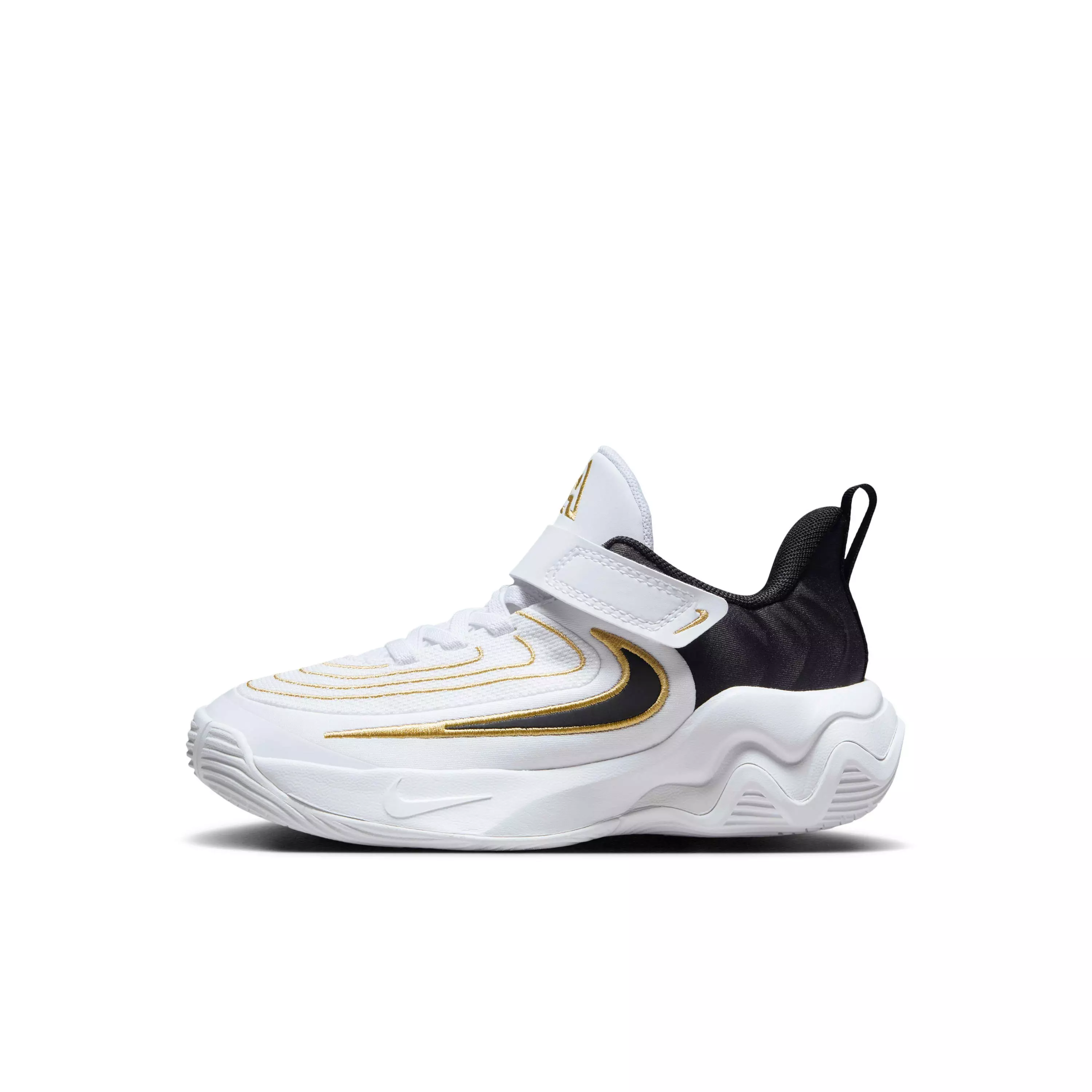 Nike Giannis Immortality 4 "White/Metallic Gold/Black" Preschool Boys' Basketball Shoe - WHITE/GOLD/BLACK