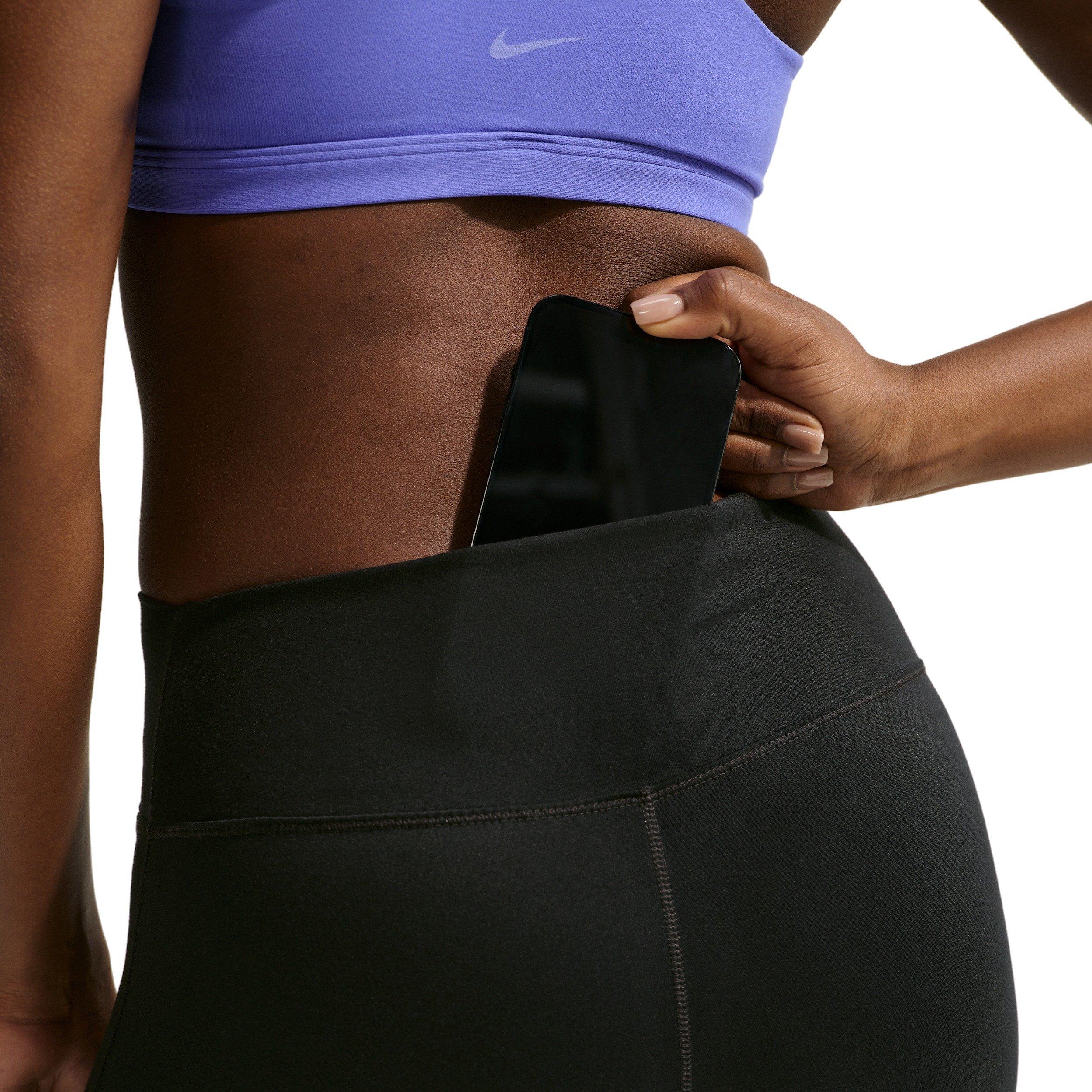 Nike Women's One High-Waisted Flared Leggings - Black - BLACK Thumbnail View 4