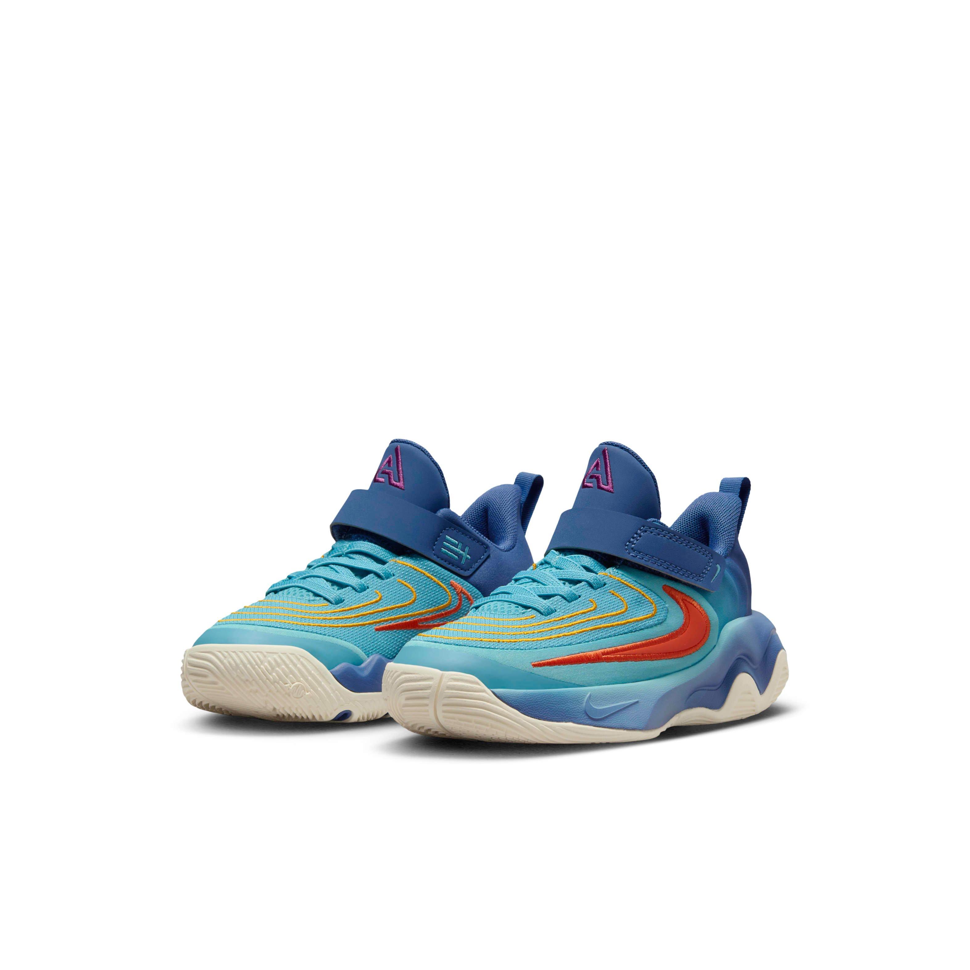 Nike Giannis Immortality 4 Preschool Boys' "Denim Turquoise/Mystic Navy/Gold/Clay" Basketball Shoe