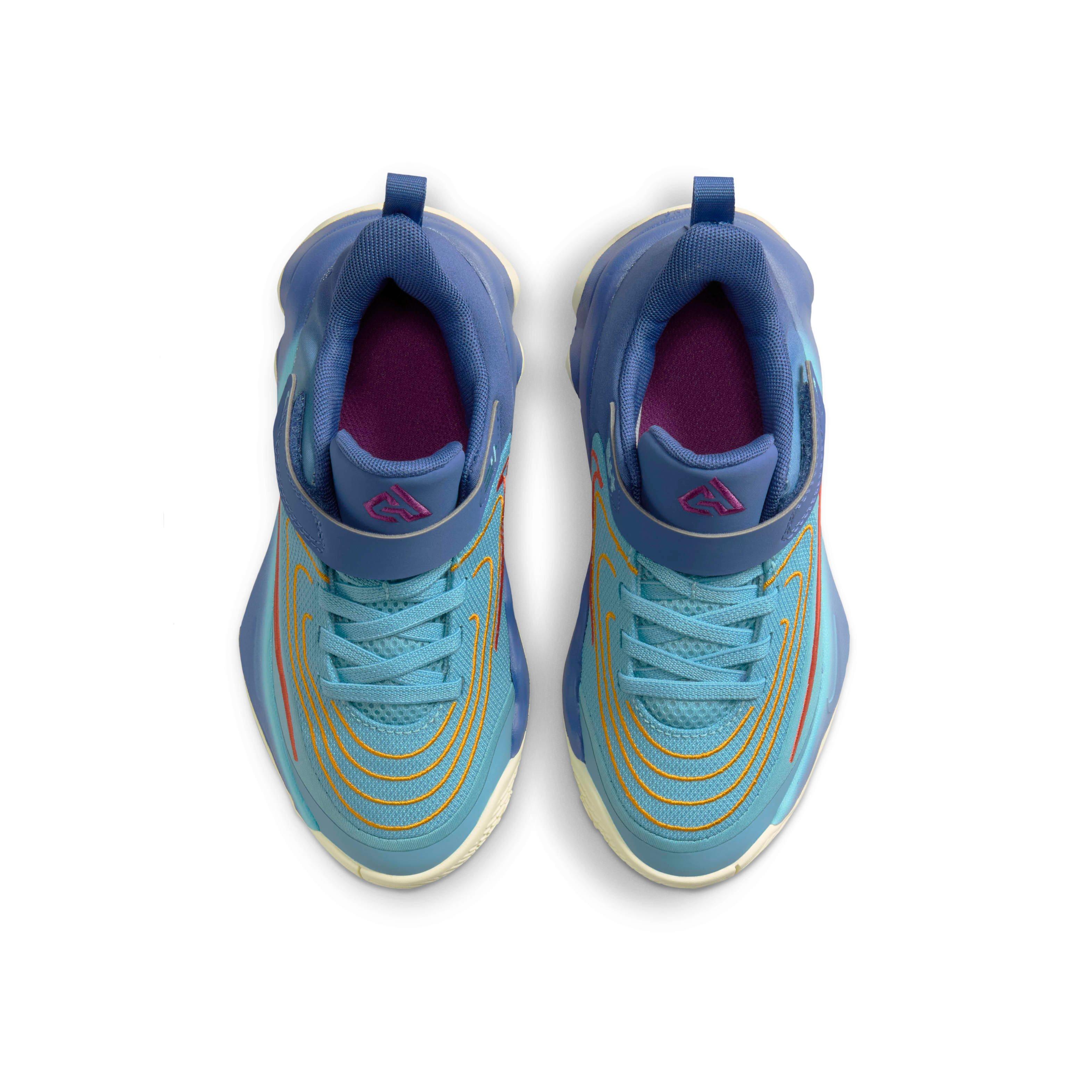 Nike Giannis Immortality 4 Preschool Boys' "Denim Turquoise/Mystic Navy/Gold/Clay" Basketball Shoe