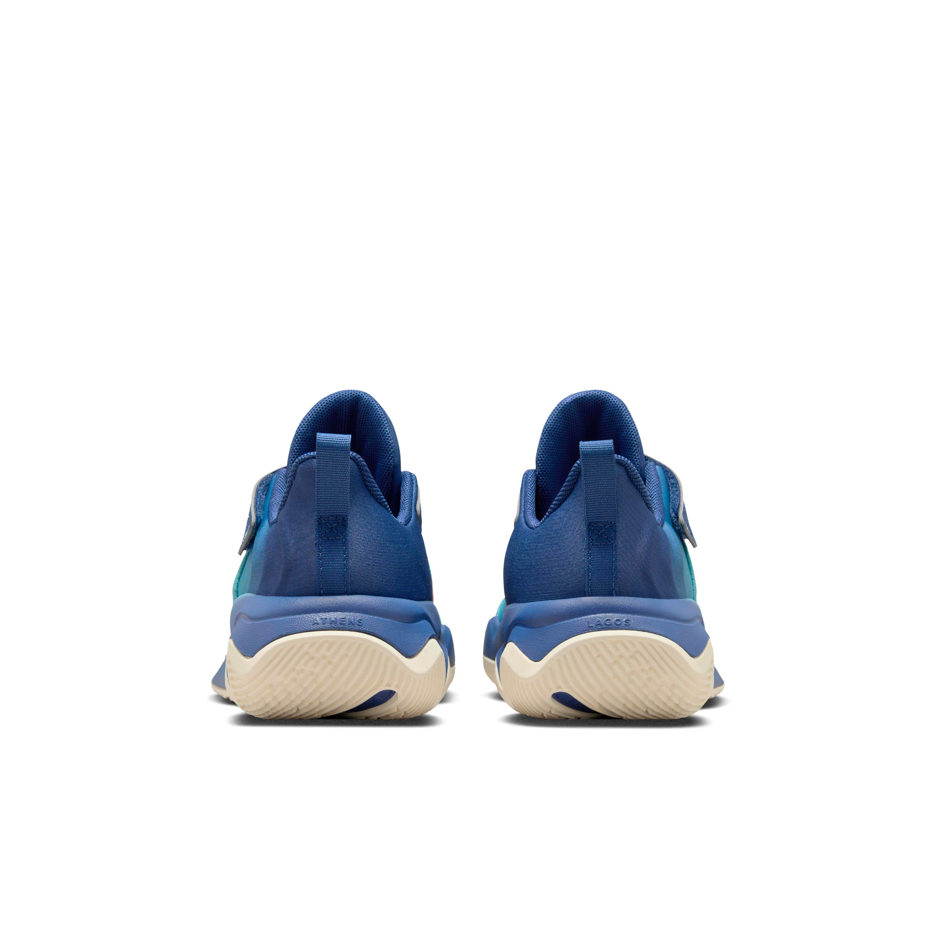 Nike Giannis Immortality 4 Preschool Boys' "Denim Turquoise/Mystic Navy/Gold/Clay" Basketball Shoe