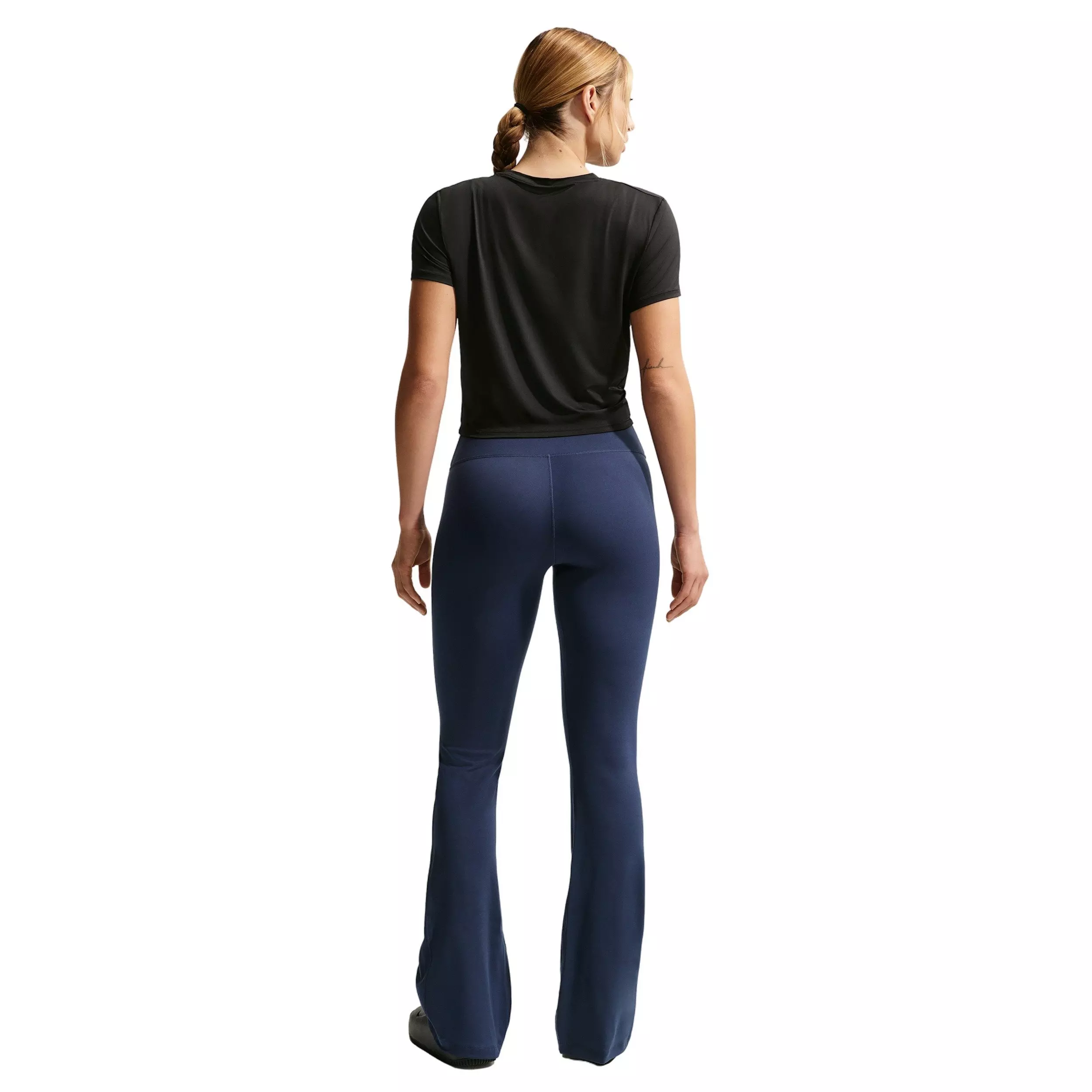 Nike Women's One High-Waisted Flared Leggings - Navy - NAVY