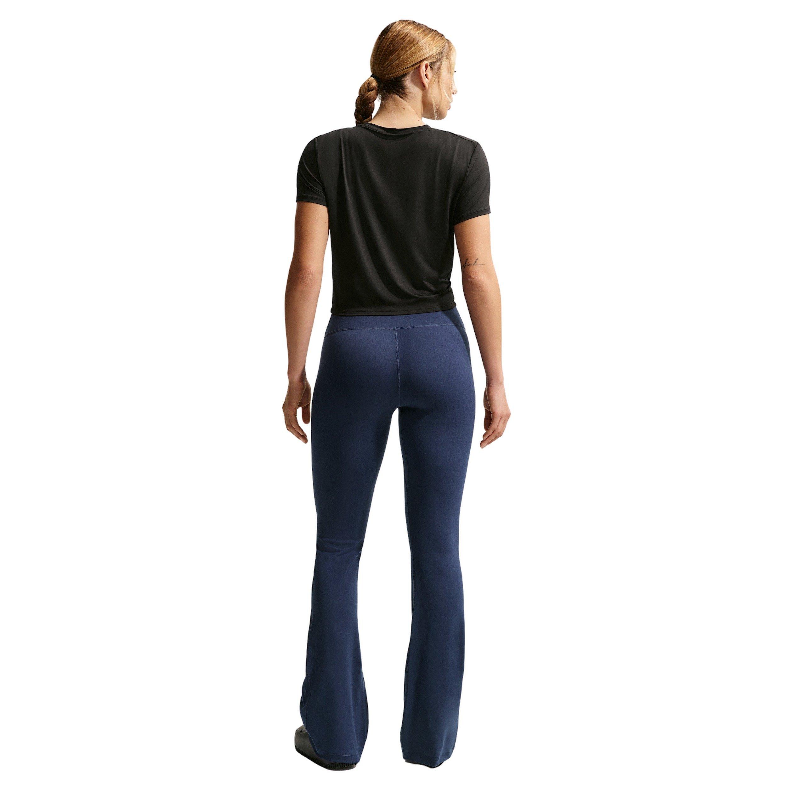 Nike Women's One High-Waisted Flared Leggings -Navy - NAVY Thumbnail View 5
