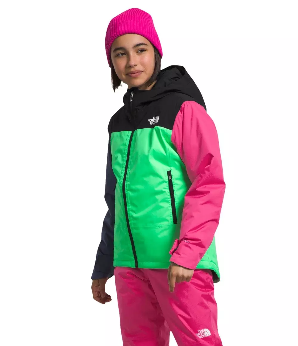 The North Face Big Girls' Freedom Insulated Jacket - GREEN/BLACK