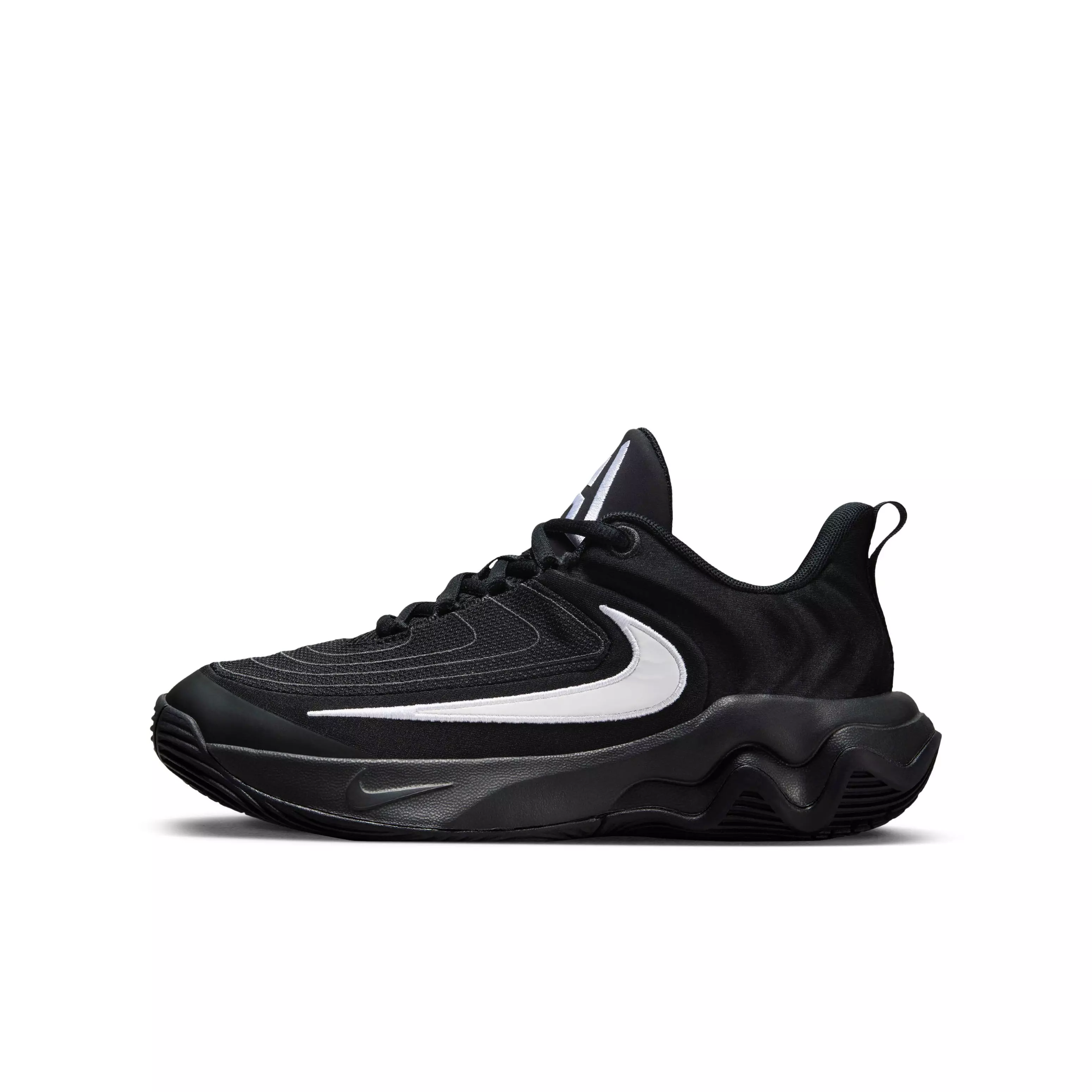 Nike Giannis Immortality 4 "Black/White/Dark Smoke Grey" Grade School Boys' Basketball Shoe - BLACK/WHITE/DK GREY