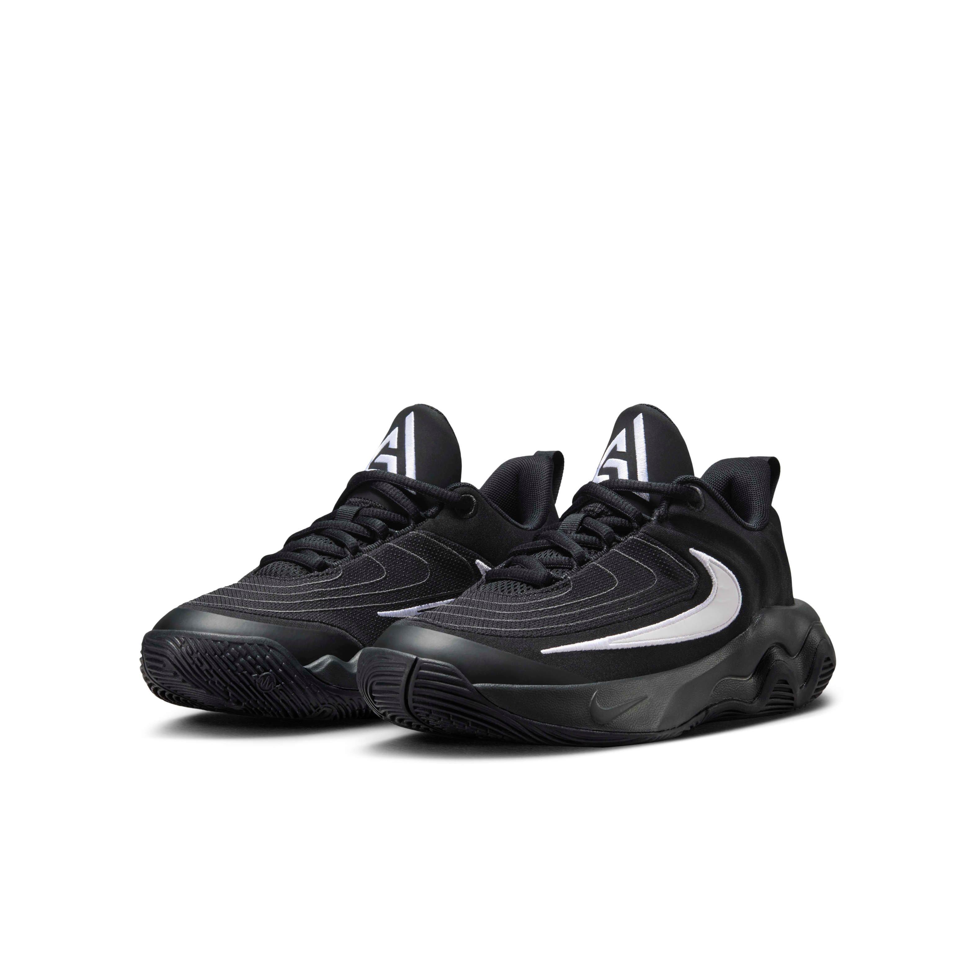 Nike Giannis Immortality 4 Grade School Boys' "Black/White/Dark Smoke Grey" Basketball Shoe
