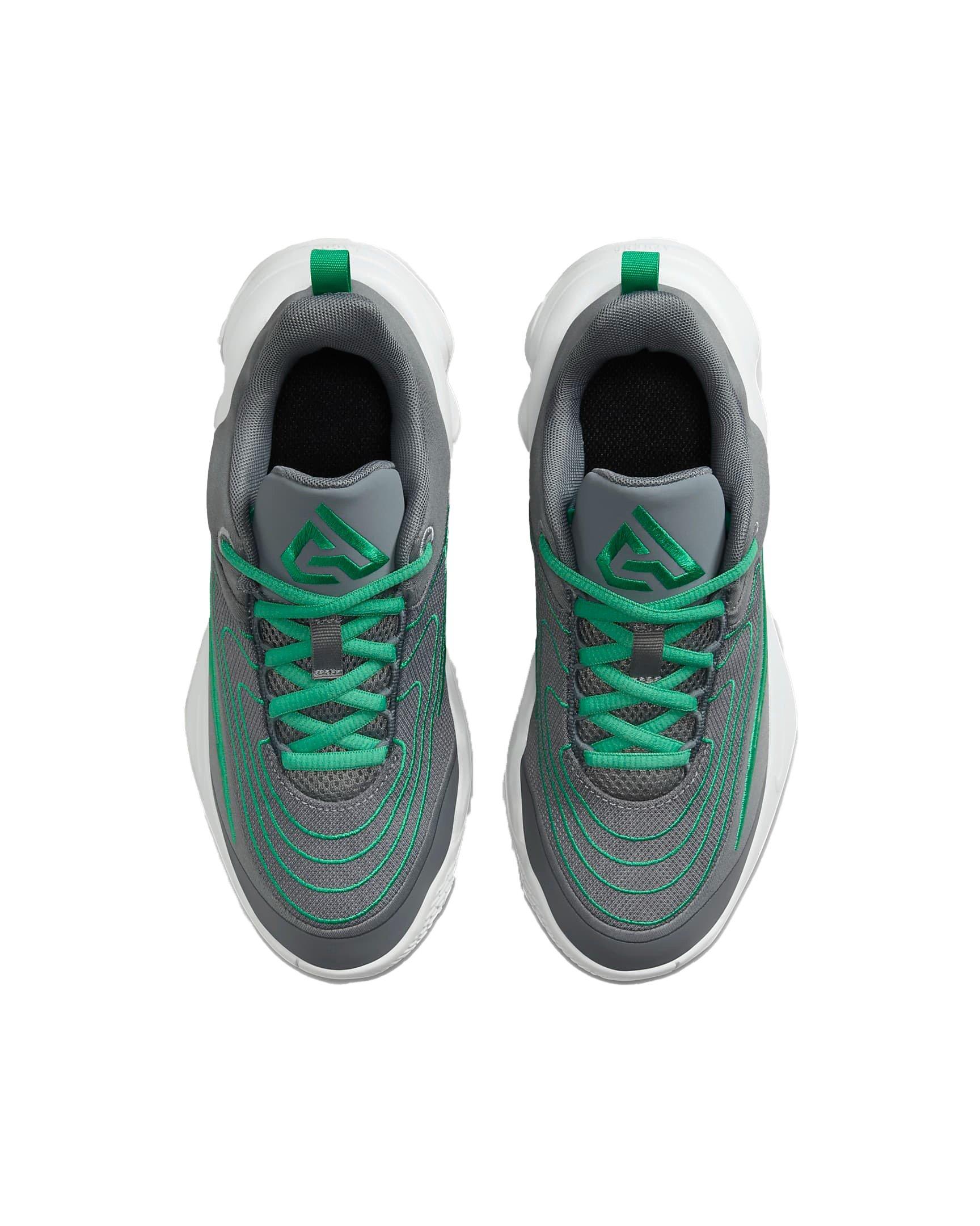 Nike Giannis Immortality 4 Grade School Boys' "Smoke Grey/Wolf Grey/Stadium Green" Basketball Shoe