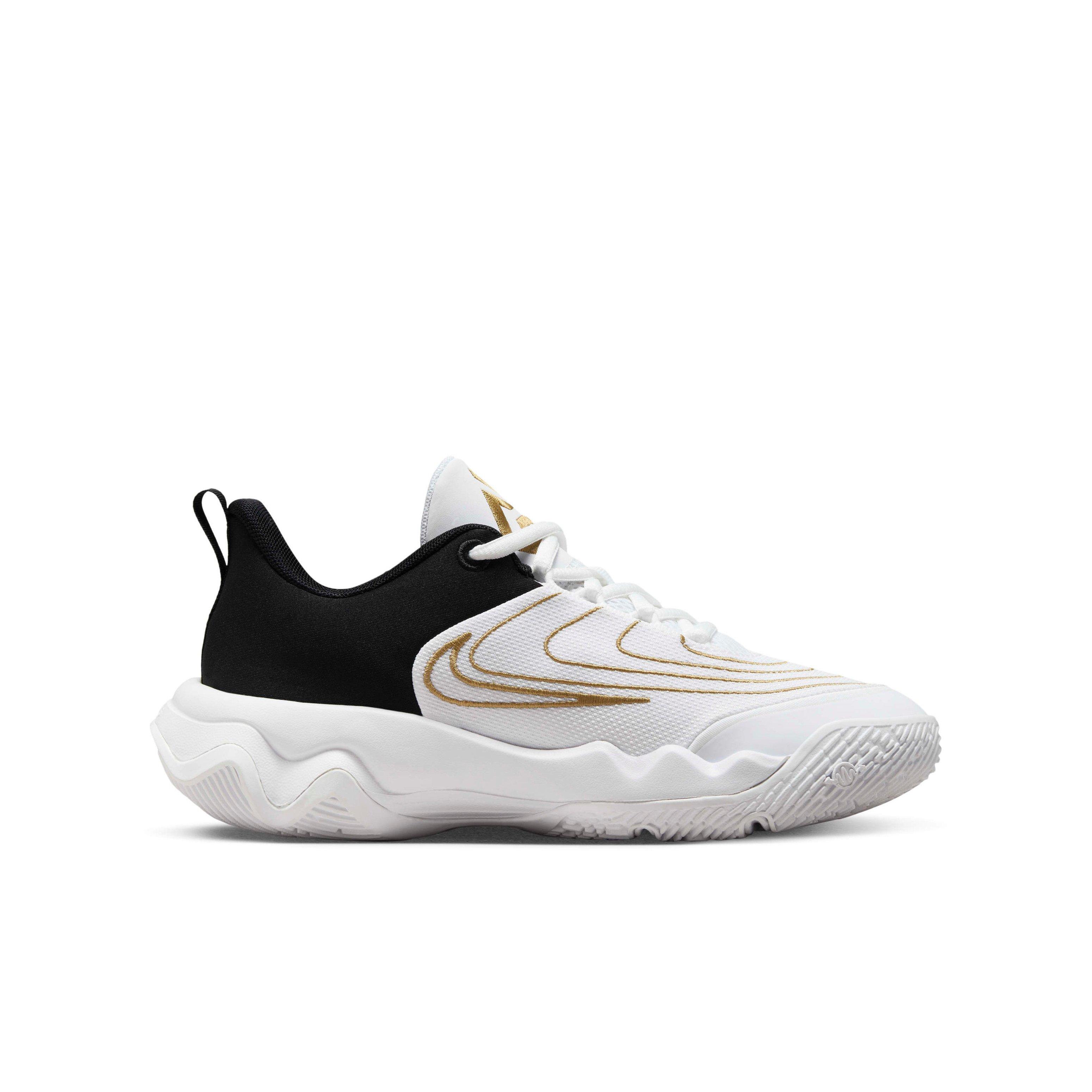 Nike Giannis Immortality 4 Grade School Boys' "White/Metallic Gold/Black" Basketball Shoe