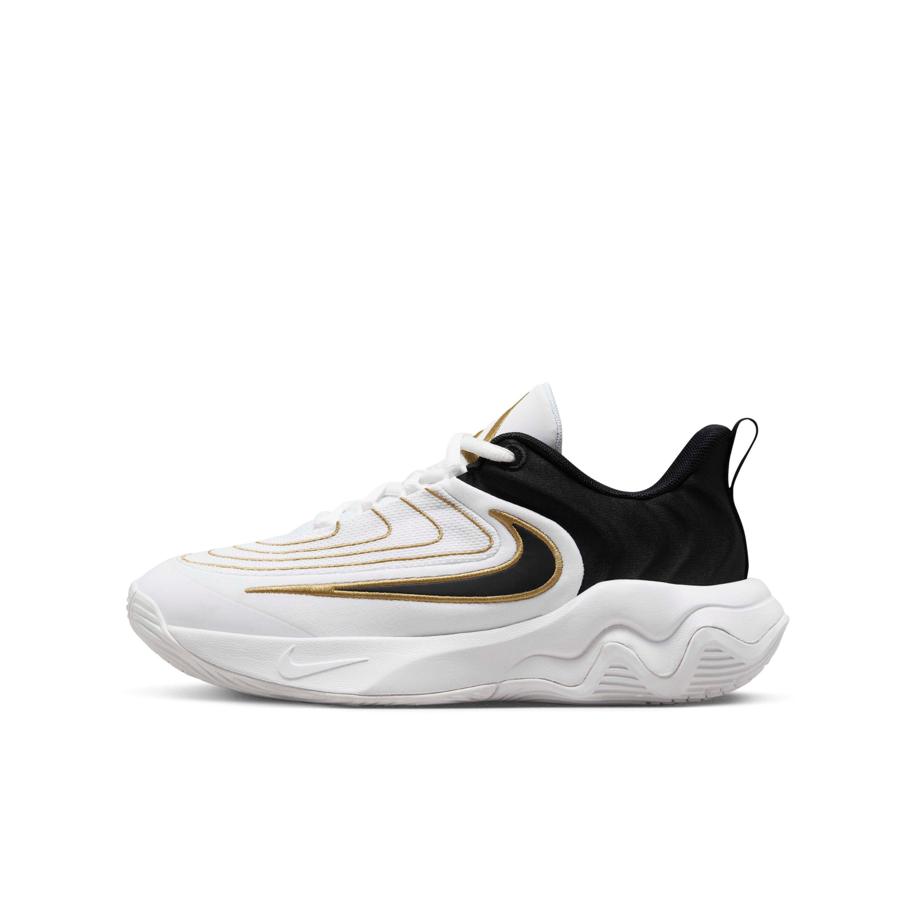 Nike Giannis Immortality 4 Grade School Boys' "White/Metallic Gold/Black" Basketball Shoe