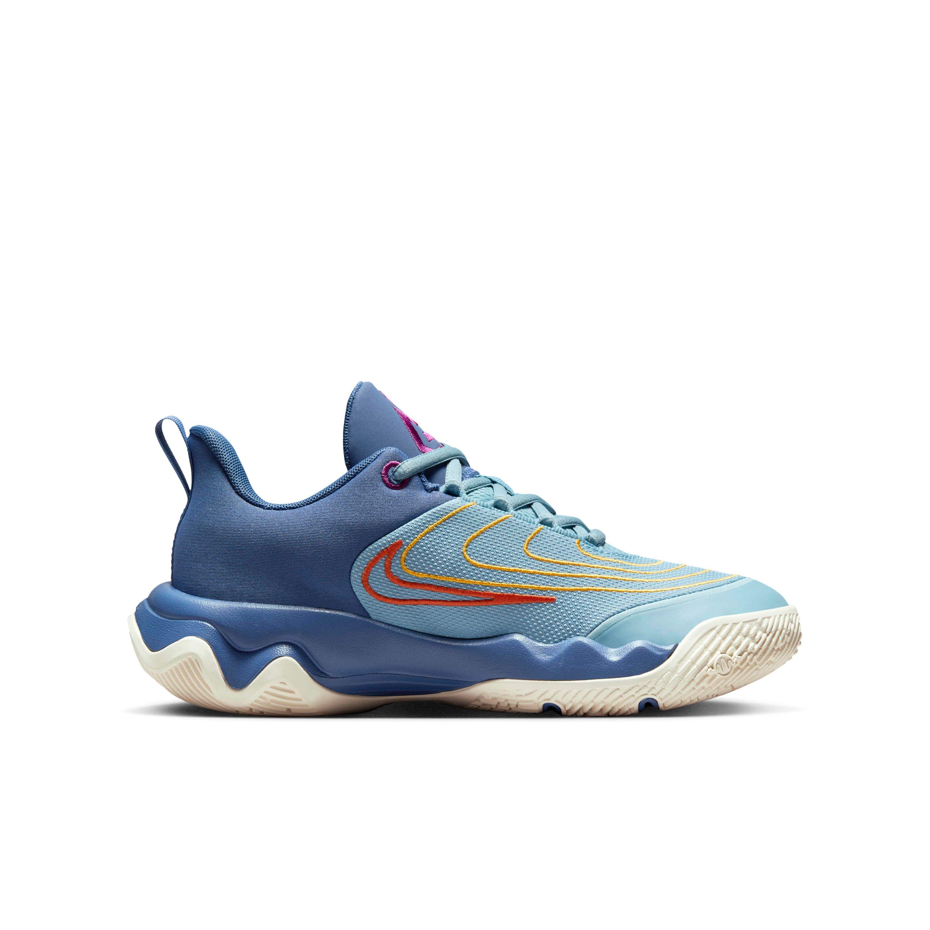 Nike Giannis Immortality 4 Denim Turquoise Mystic Navy University Gold Cosmic Clay Grade School Boys Basketball Shoe Hibbett