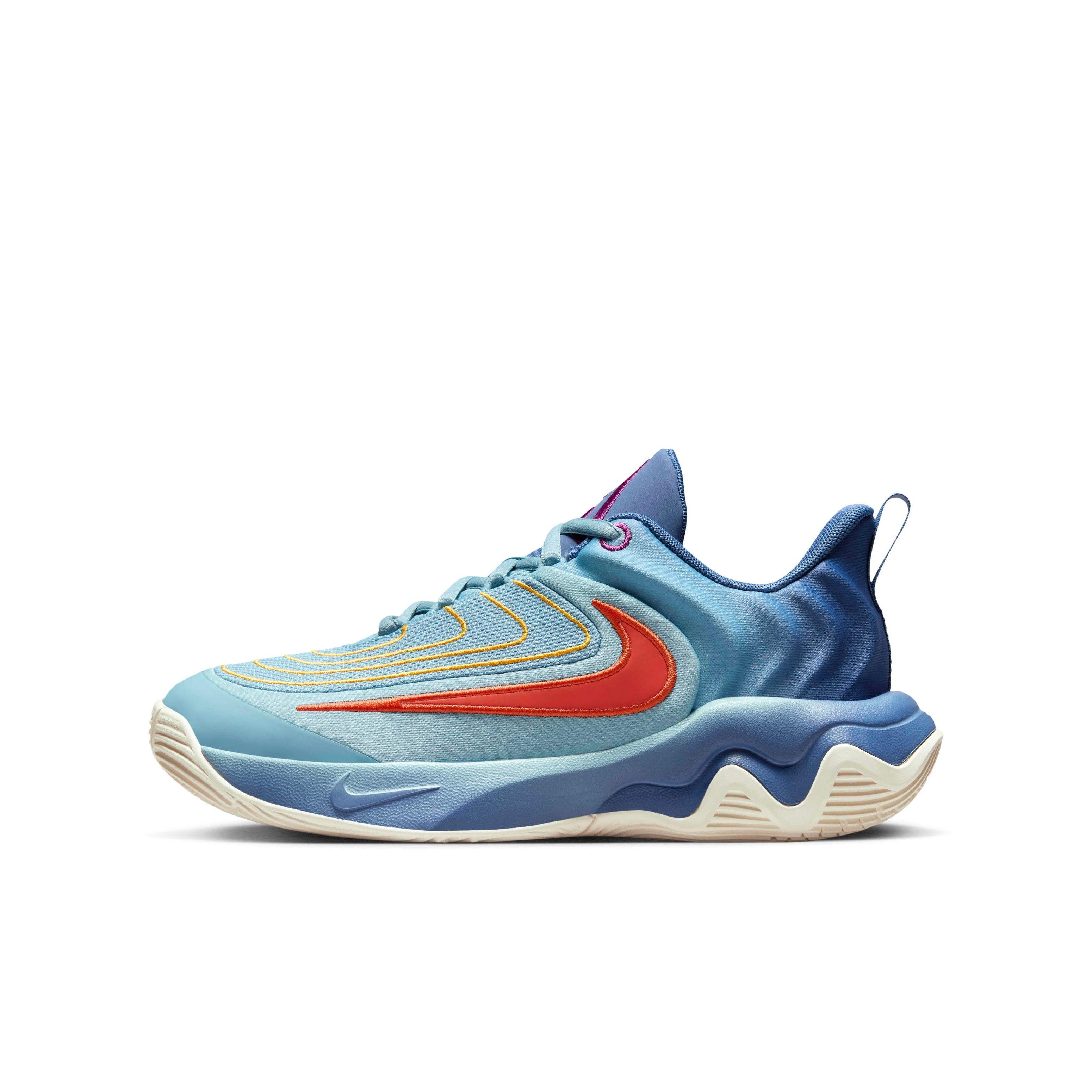 Nike Giannis Immortality 4 Grade School Boys' "Denim Turquoise/Navy/Gold/Clay" Basketball Shoe