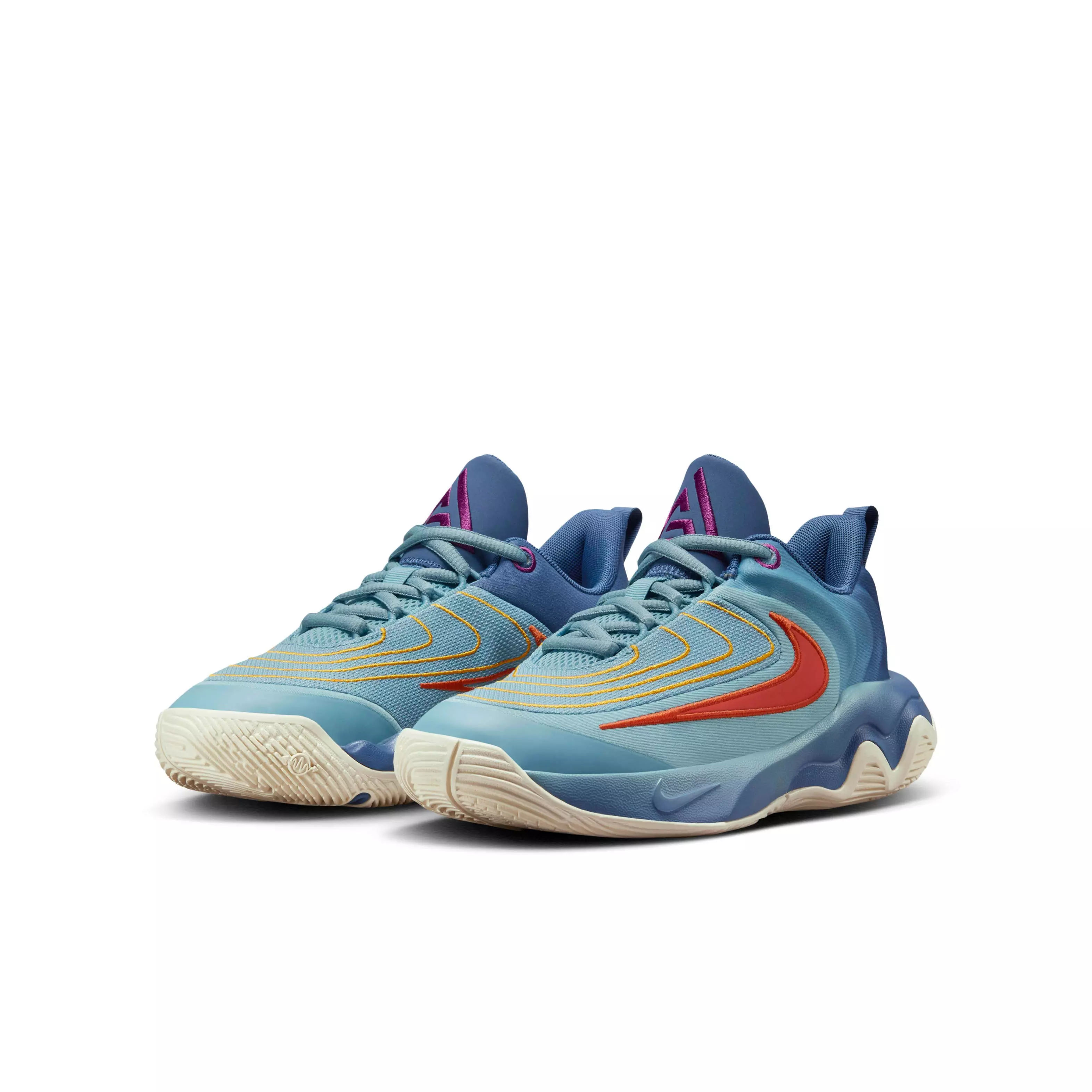 Nike Giannis Immortality 4 "Denim Turquoise/Navy/Gold/Clay" Grade School Boys' Basketball Shoe - TURQUOISE/NAVY/GOLD/CLAY