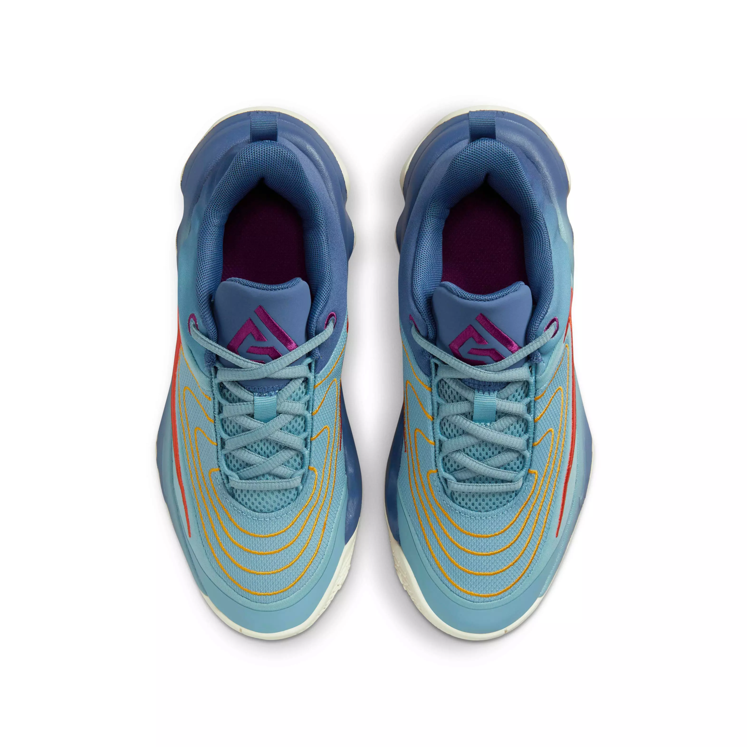 Nike Giannis Immortality 4 "Denim Turquoise/Navy/Gold/Clay" Grade School Boys' Basketball Shoe - TURQUOISE/NAVY/GOLD/CLAY