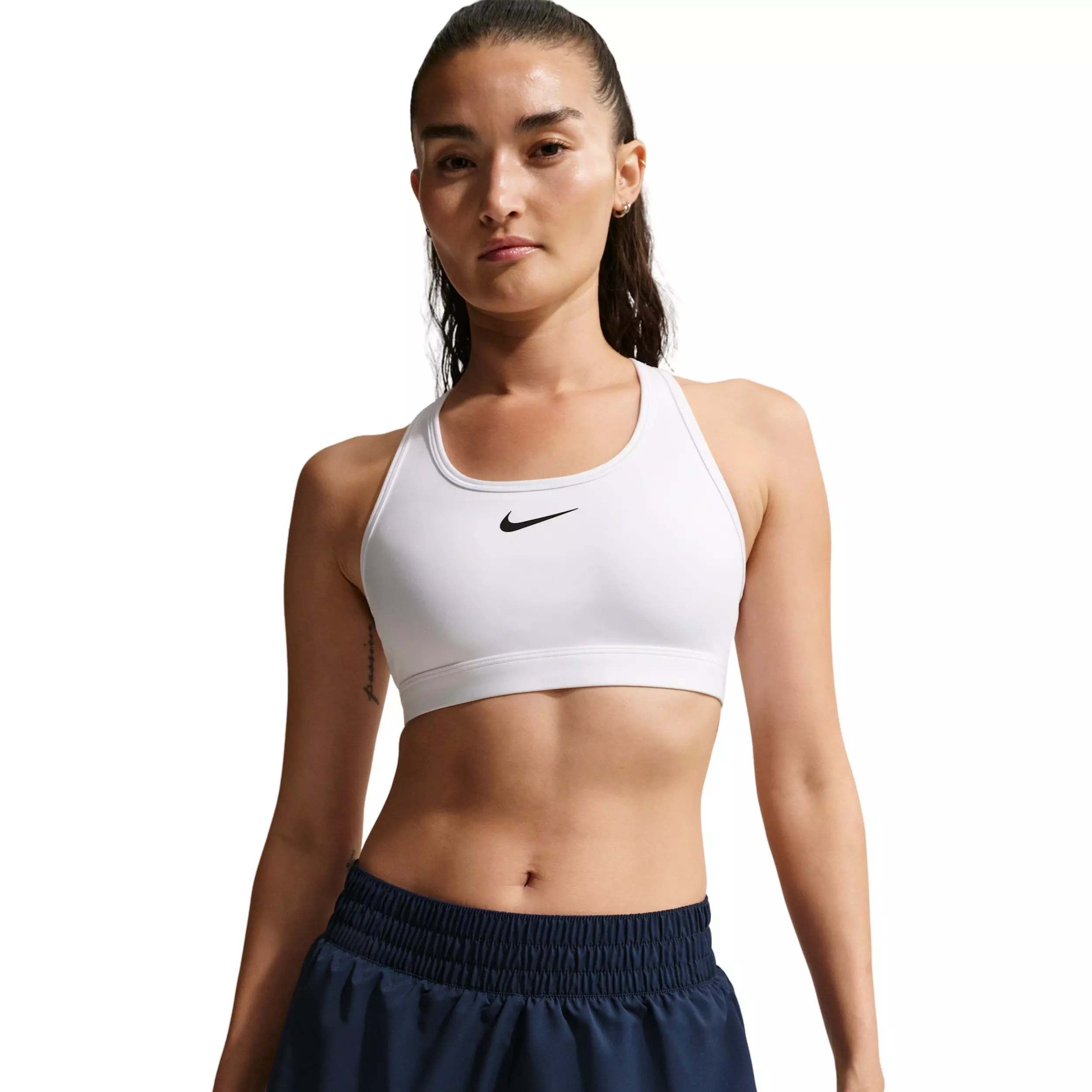 Nike Women's One Dri-FIT Mid-Rise 3" Brief-Lined Shorts - Navy - NAVY