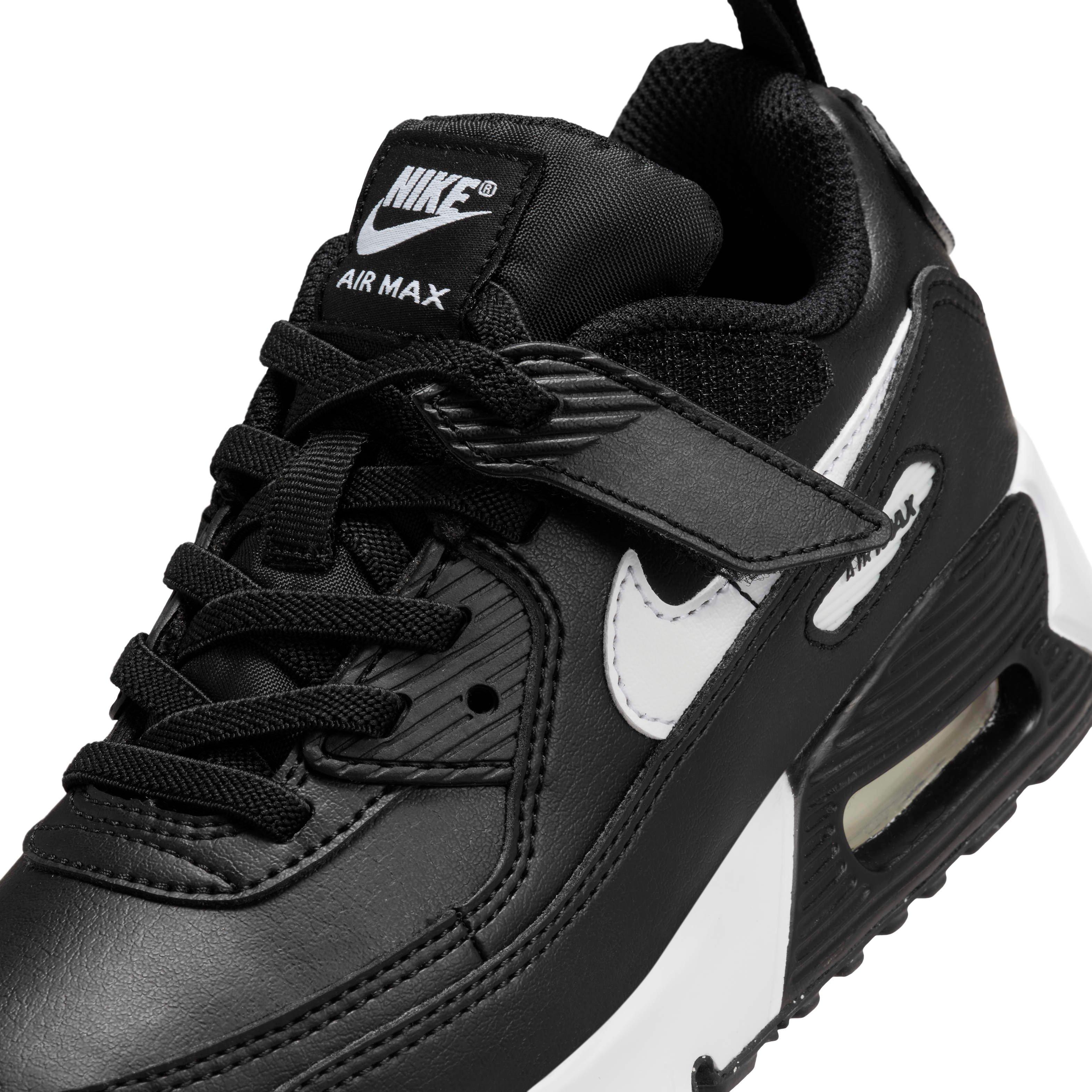 Nike Air Max 90 EasyOn "Black/White" Preschool Boys' Shoe - BLACK/BLACK/WHITE Thumbnail View 7