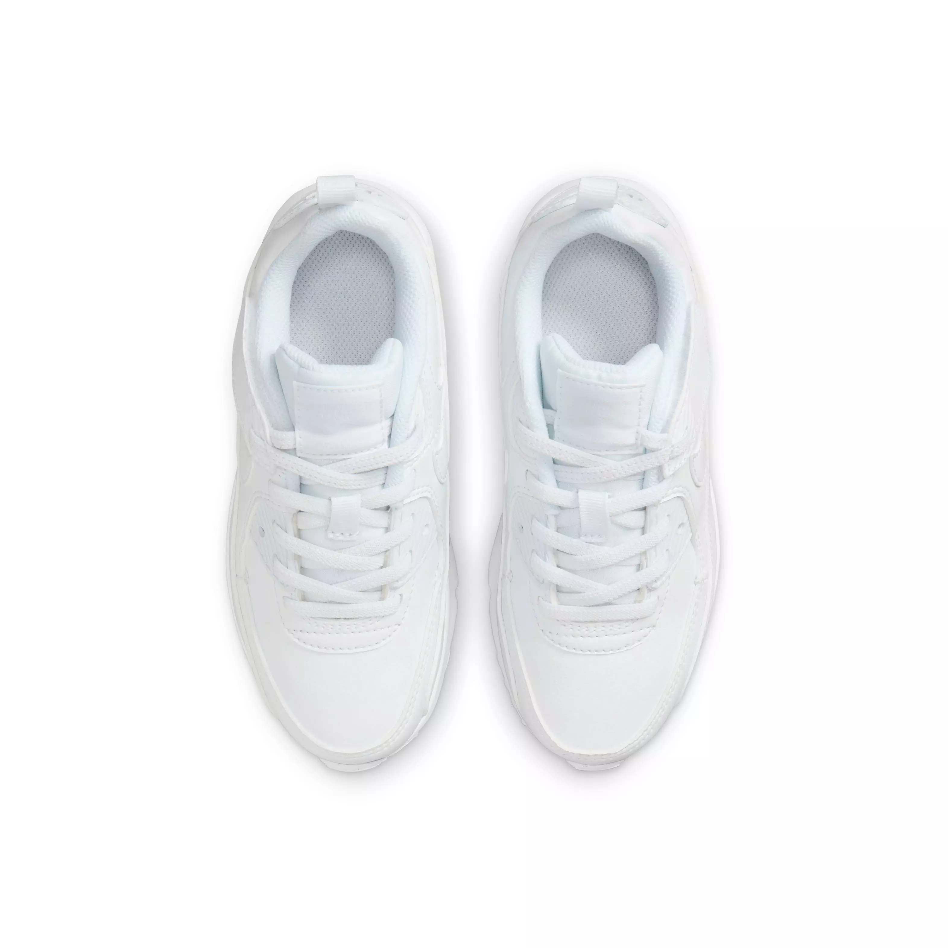 Nike Air Max 90 EasyOn "White/Metallic Silver/White/White" Preschool Boys' Shoe - WHITE/SILVER/WHITE/WHITE