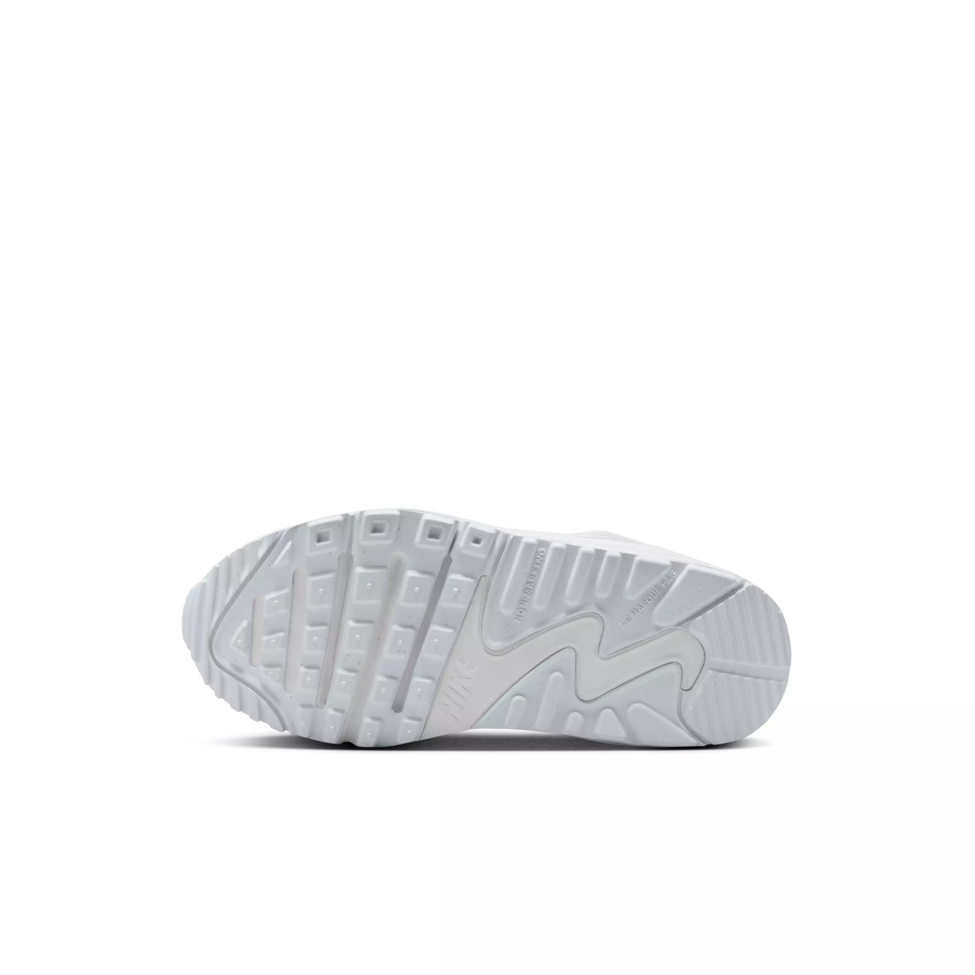 Nike Air Max 90 EasyOn "White/Metallic Silver/White/White" Preschool Boys' Shoe - WHITE/SILVER/WHITE/WHITE