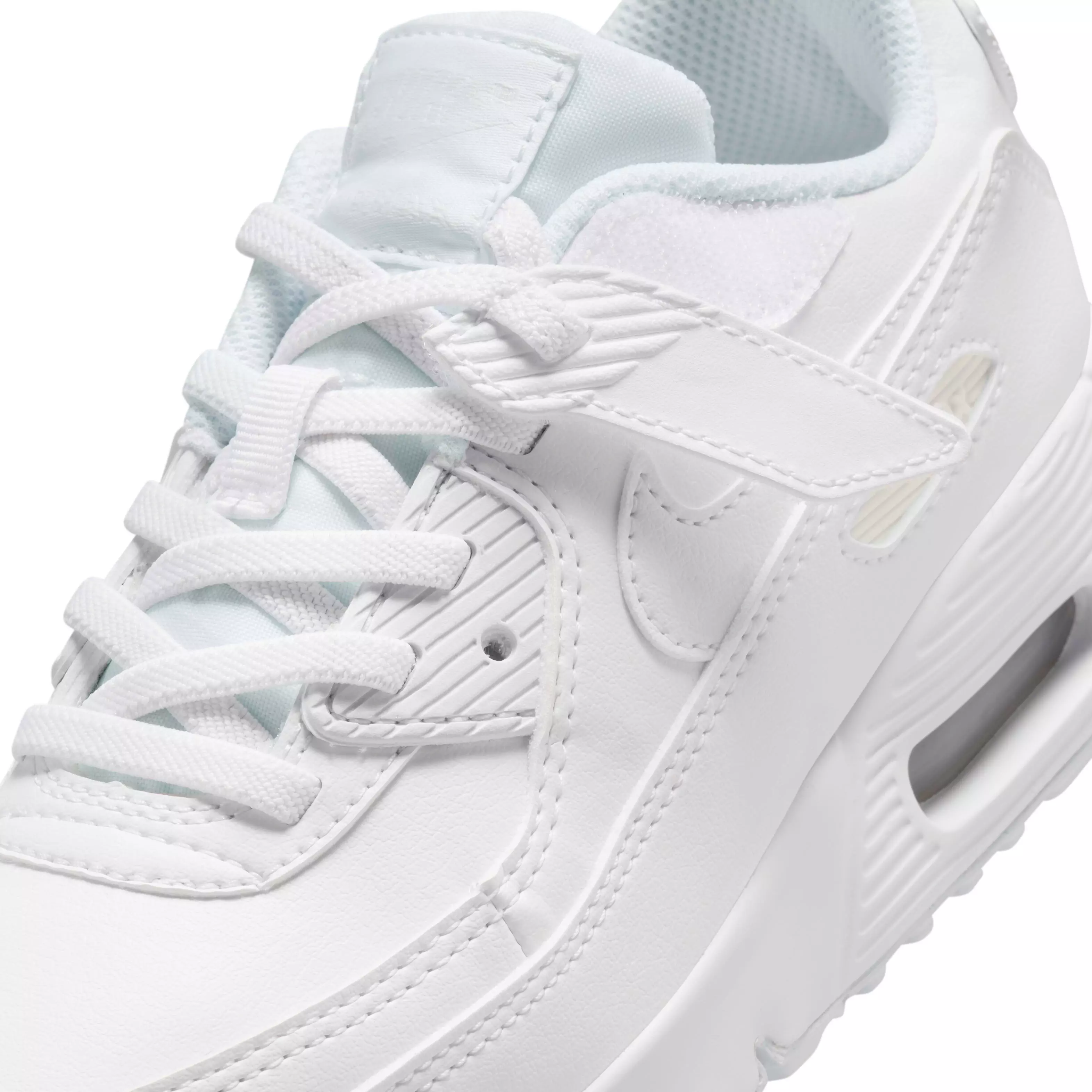 Nike Air Max 90 EasyOn "White/Metallic Silver/White/White" Preschool Boys' Shoe - WHITE/SILVER/WHITE/WHITE