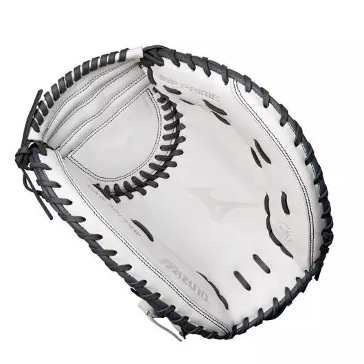 Mizuno MVP Prime 34" Catcher's Mitt Softball Glove RHT - WHITE/GREY