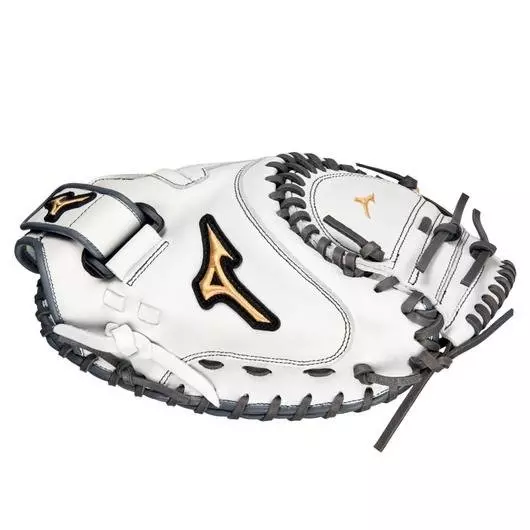 Mizuno MVP Prime 34" Catcher's Mitt Softball Glove RHT - WHITE/GREY