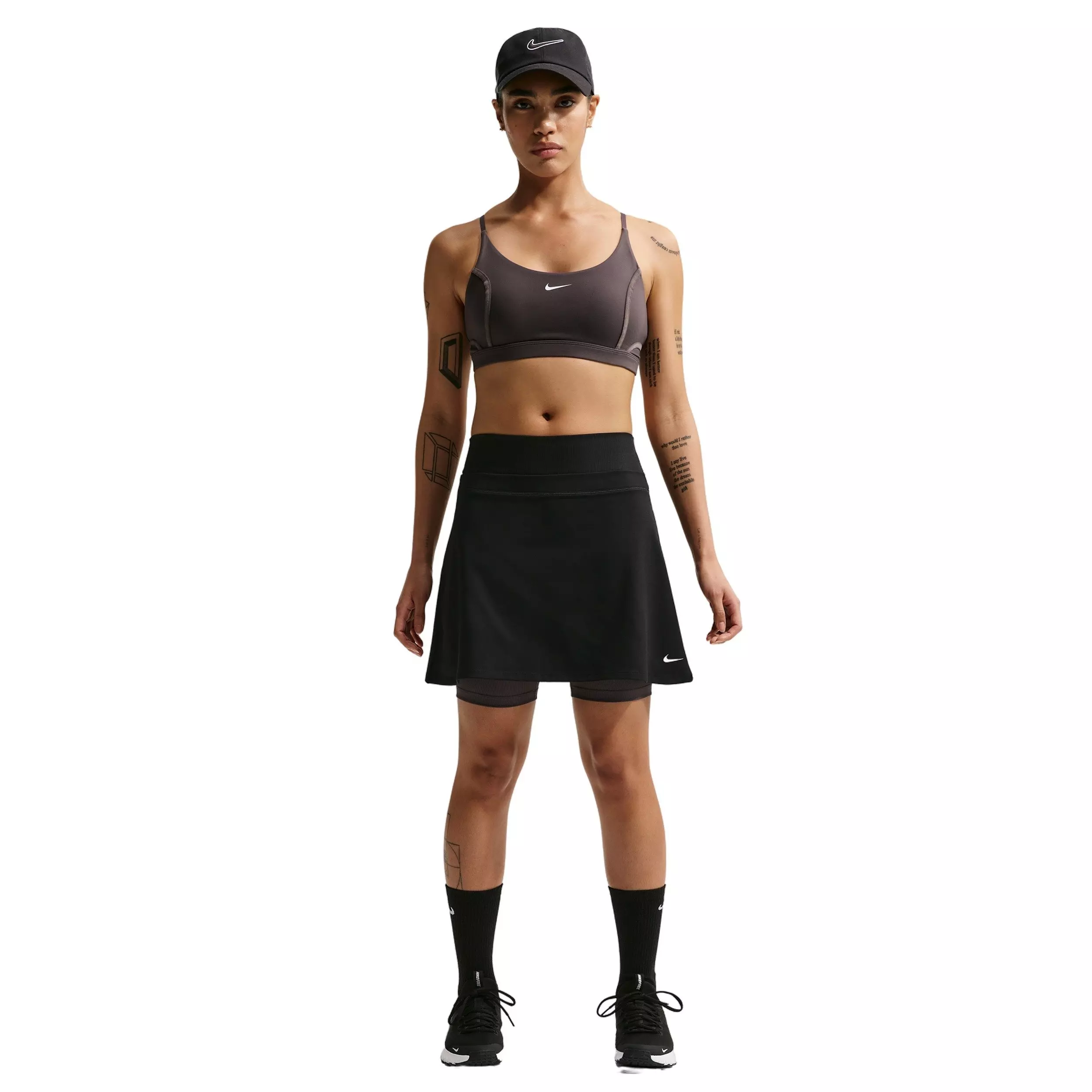 Nike Women's One Dri-FIT Skirt -Black - BLACK