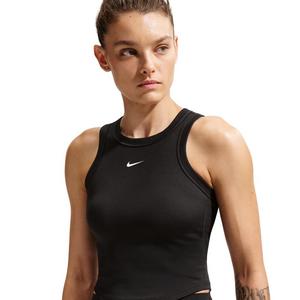 Nike Women's One Fitted Dri-FIT Cropped Tank Top -Black