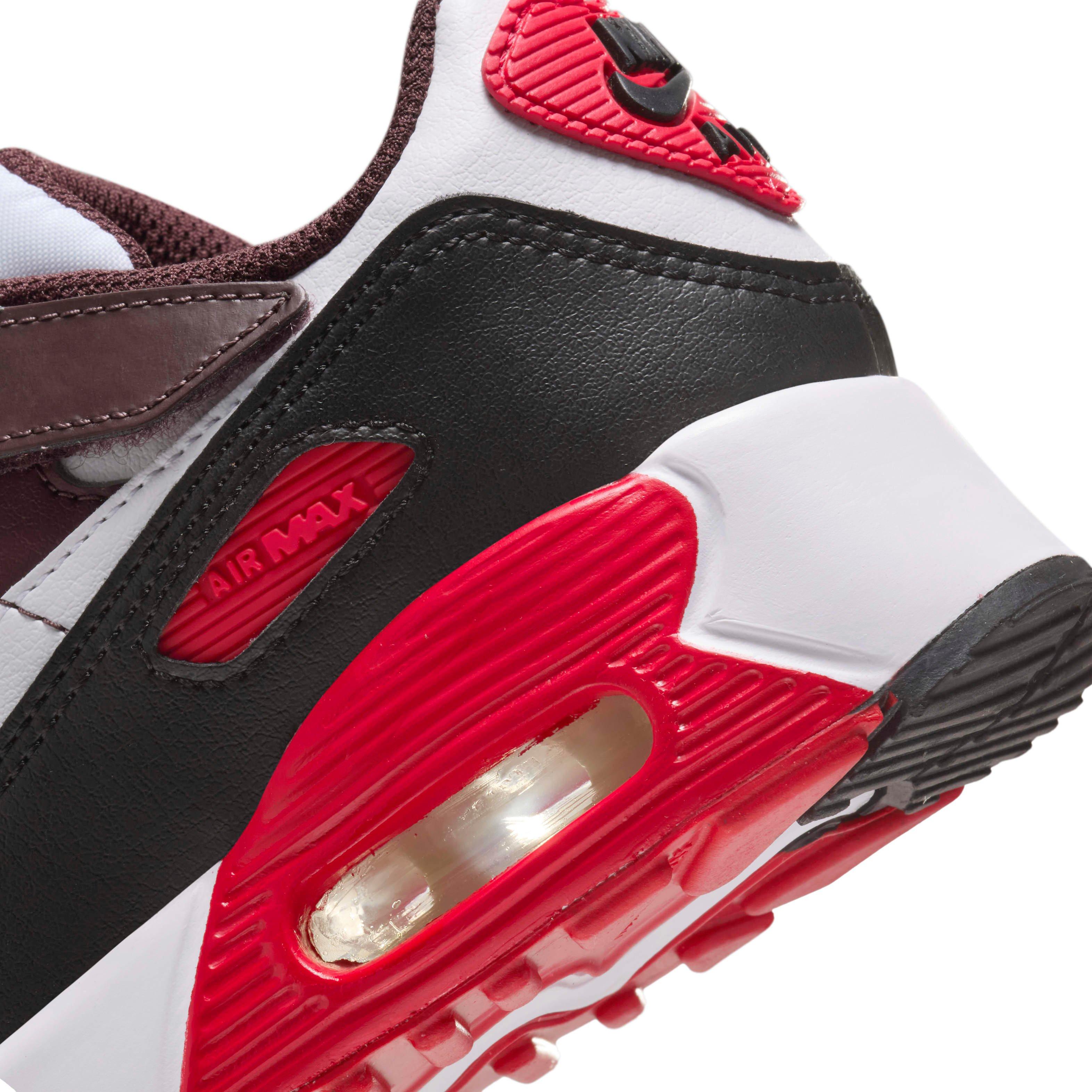 Nike Air Max 90 EasyOn Burgundy Crush Black University Red White Preschool Boys Shoe Hibbett