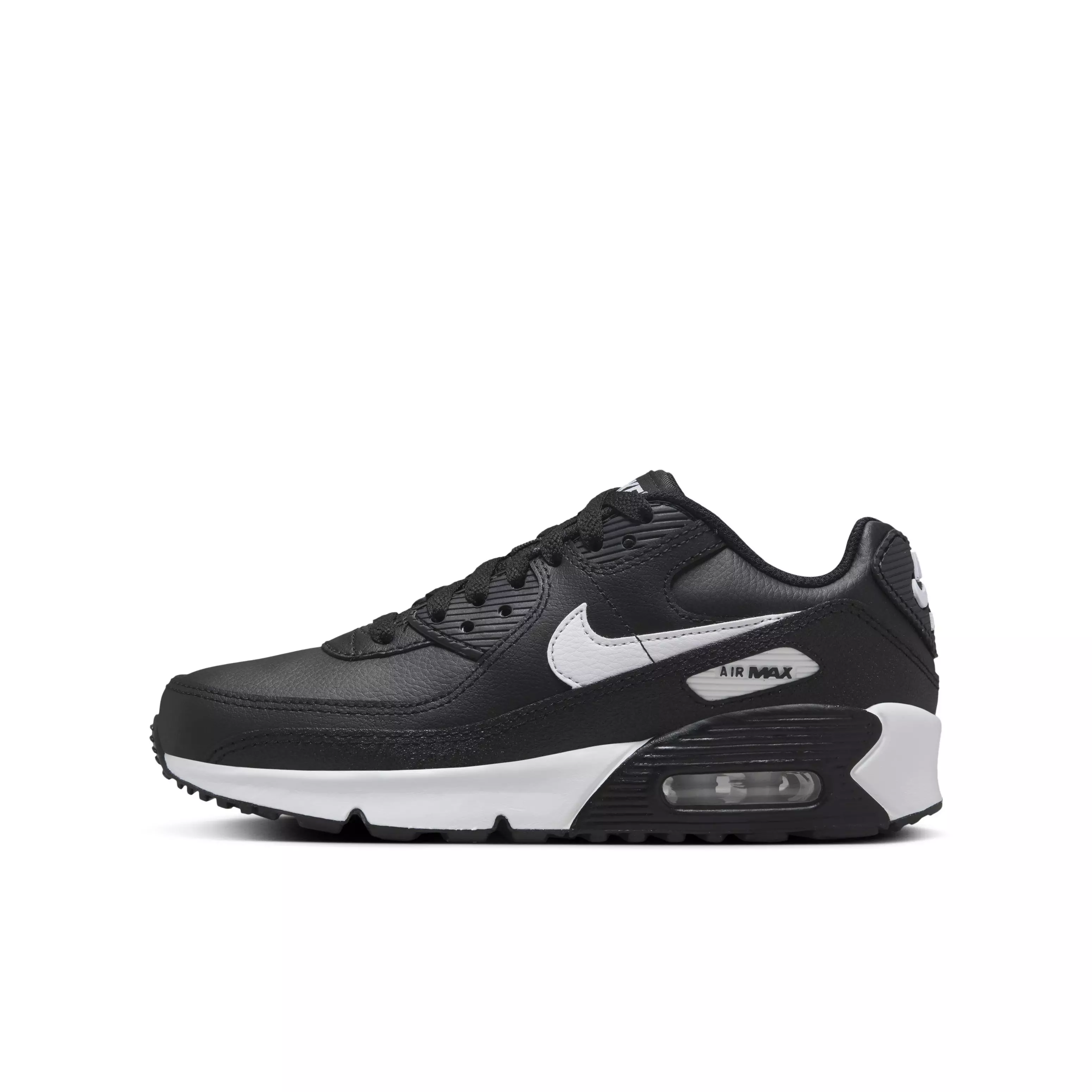 Nike Air Max 90 "Black/Black/White" Grade School Boys' Shoe - BLACK/BLACK/WHITE