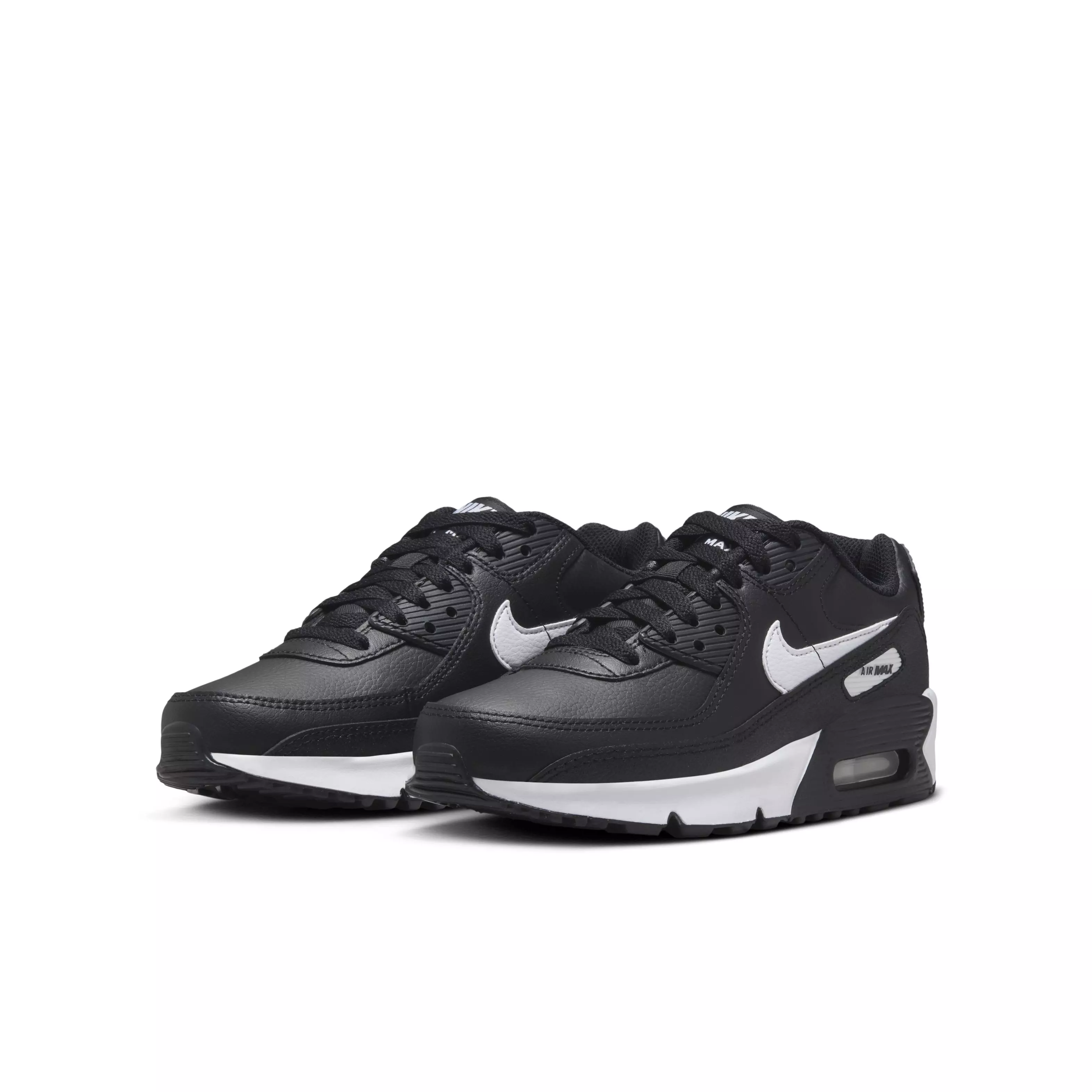 Nike Air Max 90 "Black/Black/White" Grade School Boys' Shoe - BLACK/BLACK/WHITE