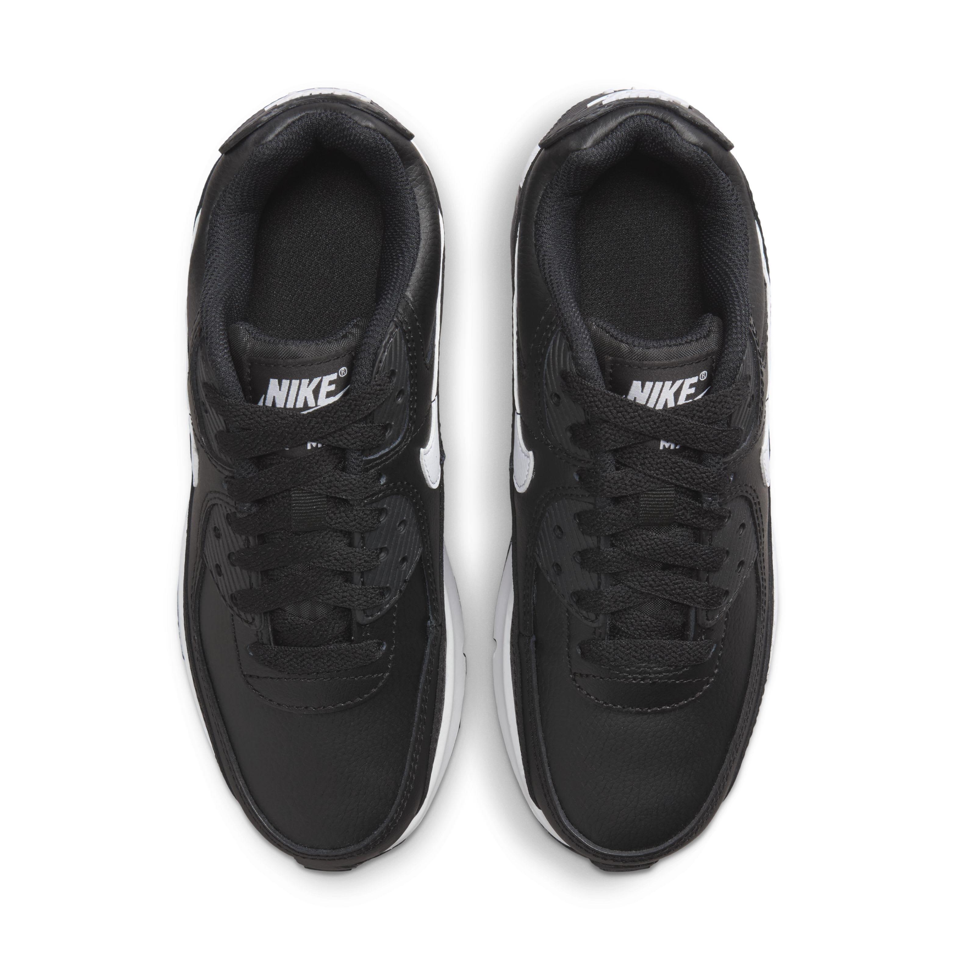 Nike Air Max 90 Grade School Boys' "Black/Black/White" Shoe