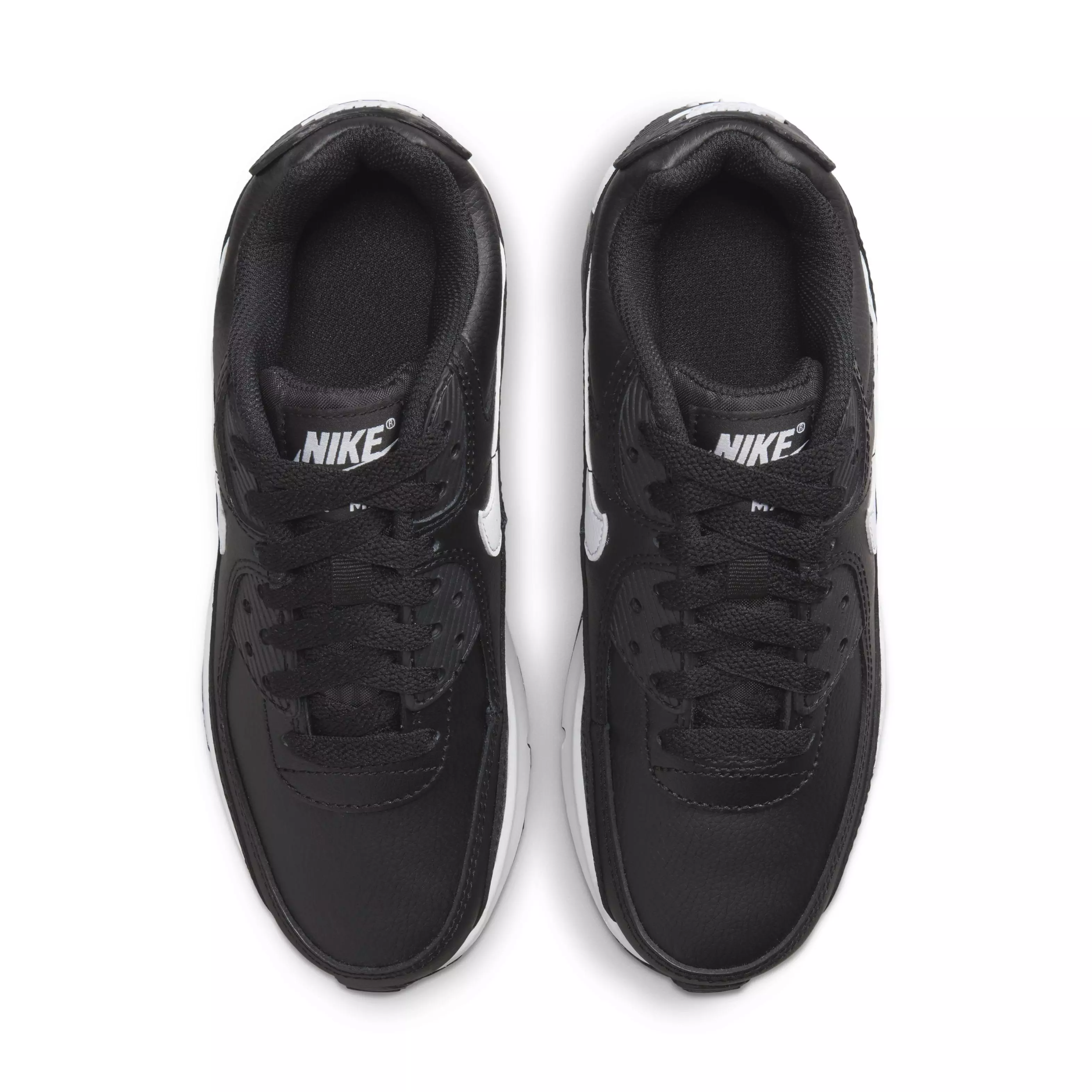 Nike Air Max 90 "Black/Black/White" Grade School Boys' Shoe - BLACK/BLACK/WHITE