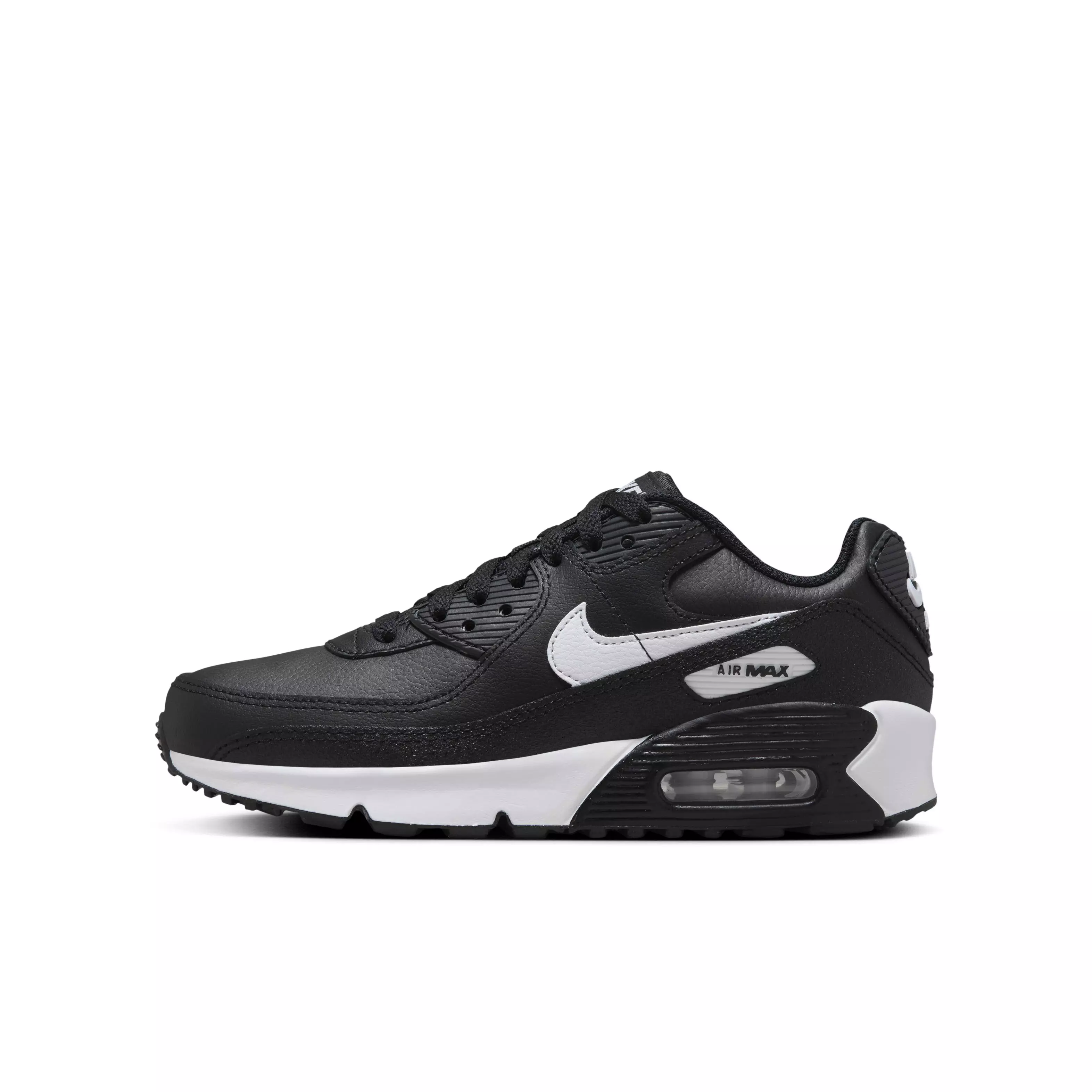 Nike Air Max 90 "Black/Black/White" Grade School Boys' Shoe - BLACK/BLACK/WHITE
