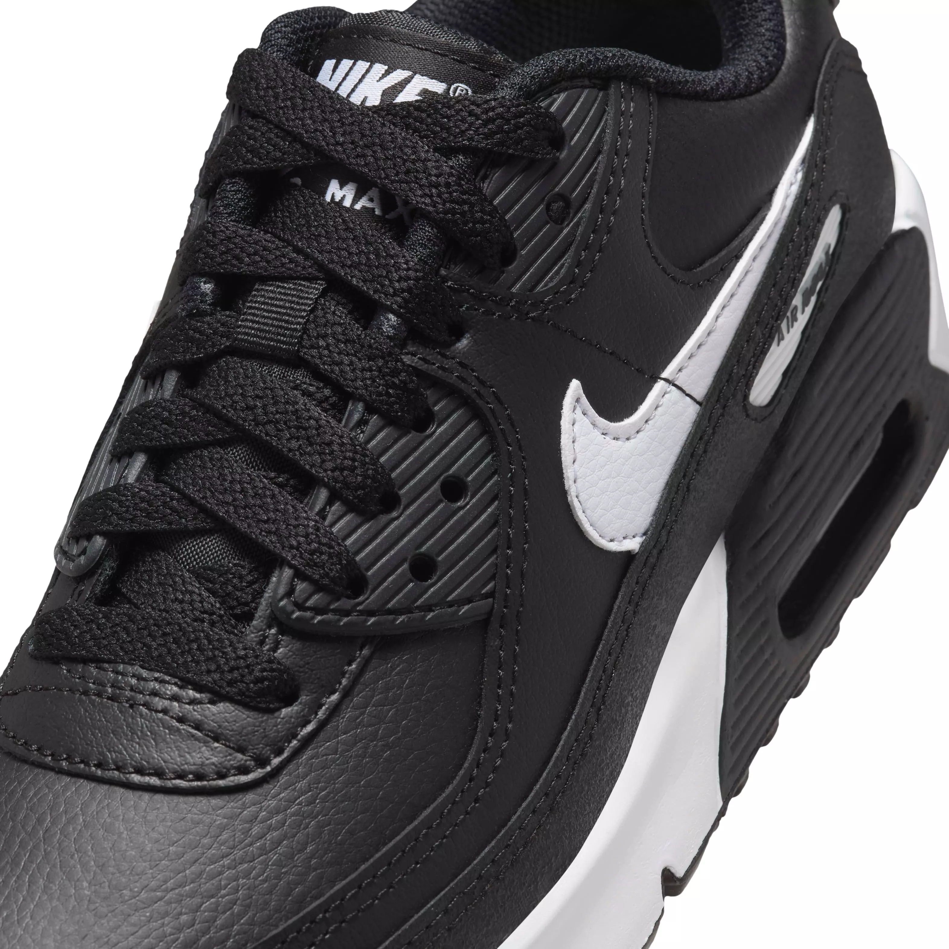 Nike Air Max 90 "Black/Black/White" Grade School Boys' Shoe - BLACK/BLACK/WHITE