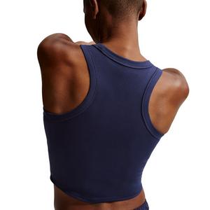 Nike Women's One Fitted Dri-FIT Cropped Tank Top -Navy