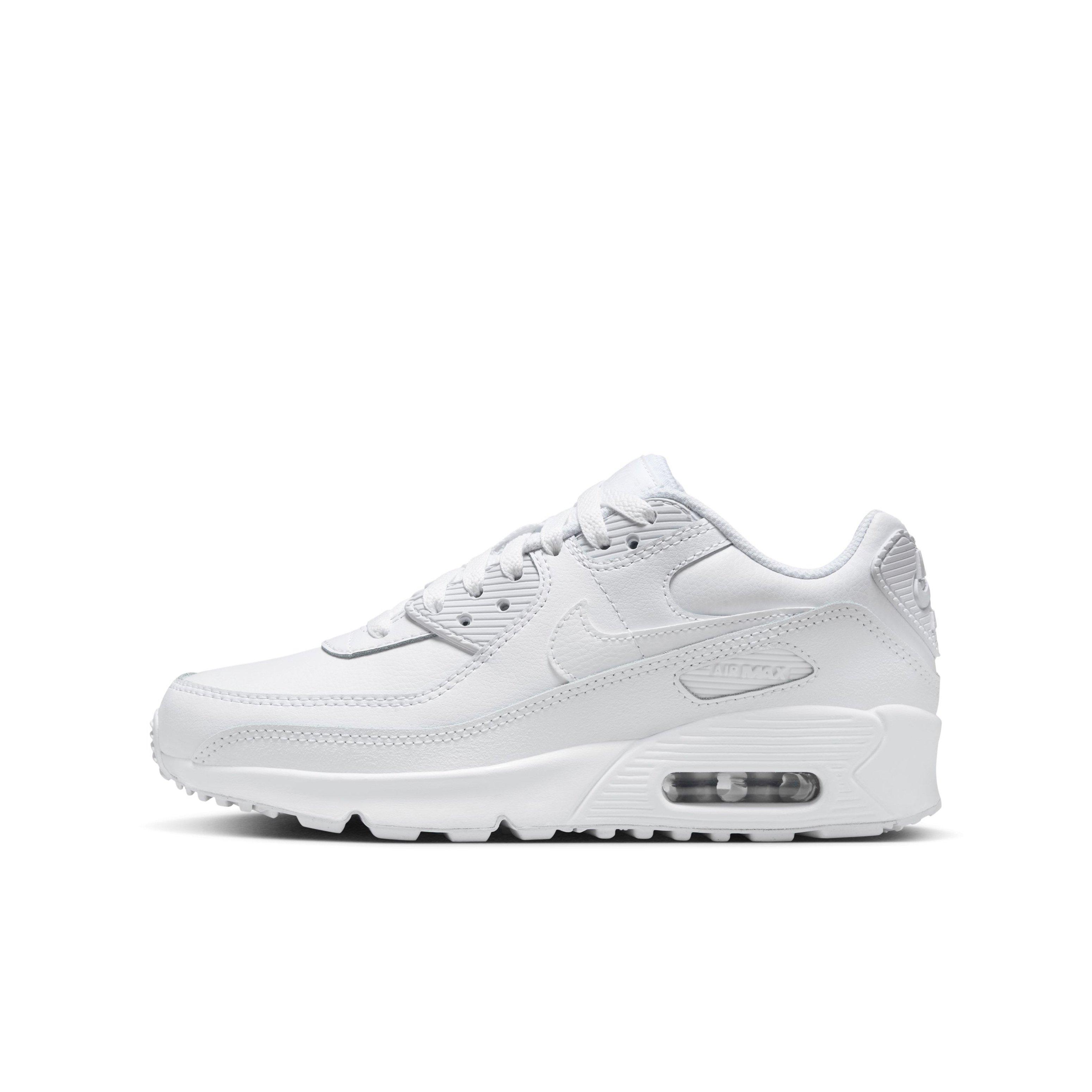 Nike Air Max 90 Grade School Boys' "White/Metallic Silver/White/White" Shoe