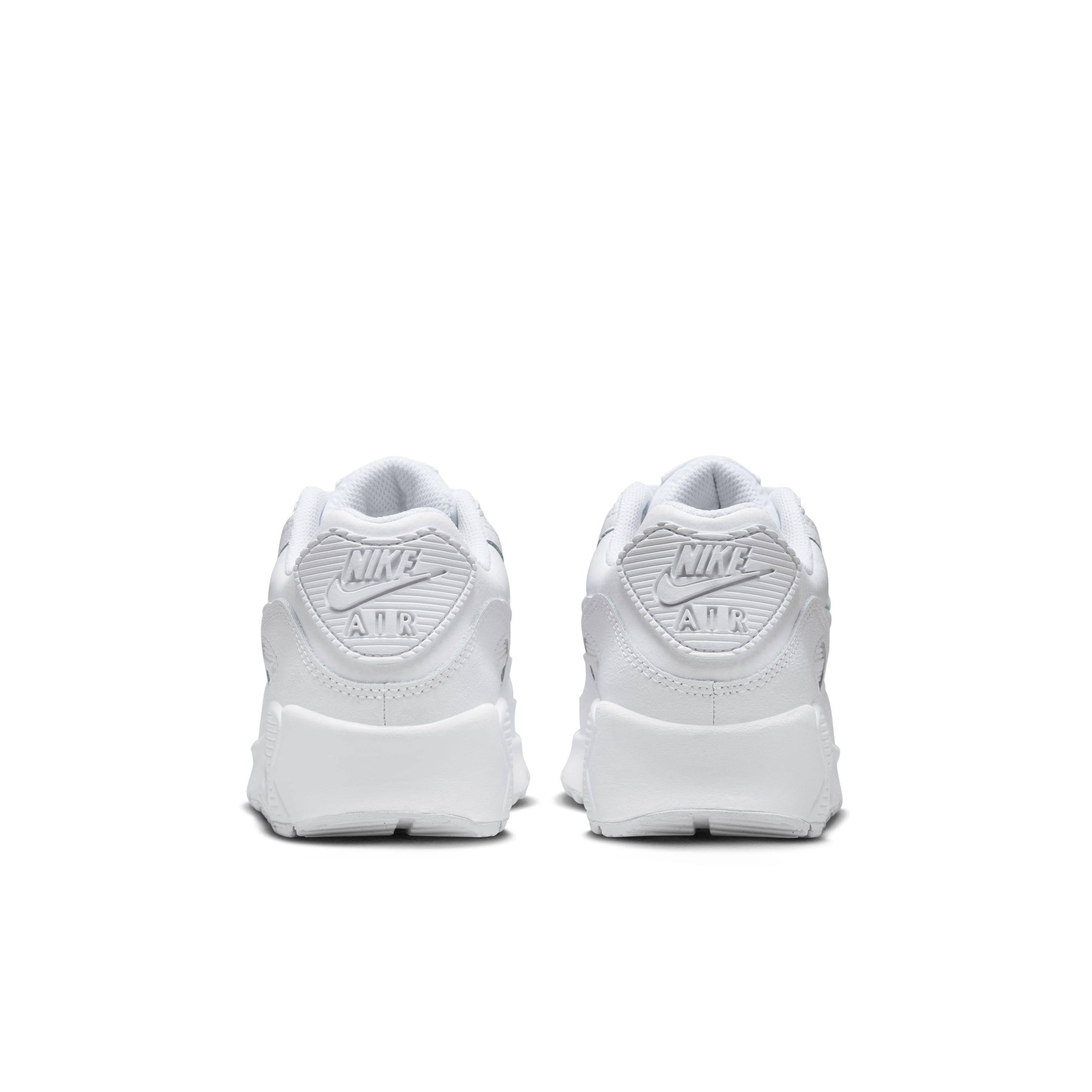 Nike Air Max 90 Grade School Boys' "White/Metallic Silver/White/White" Shoe