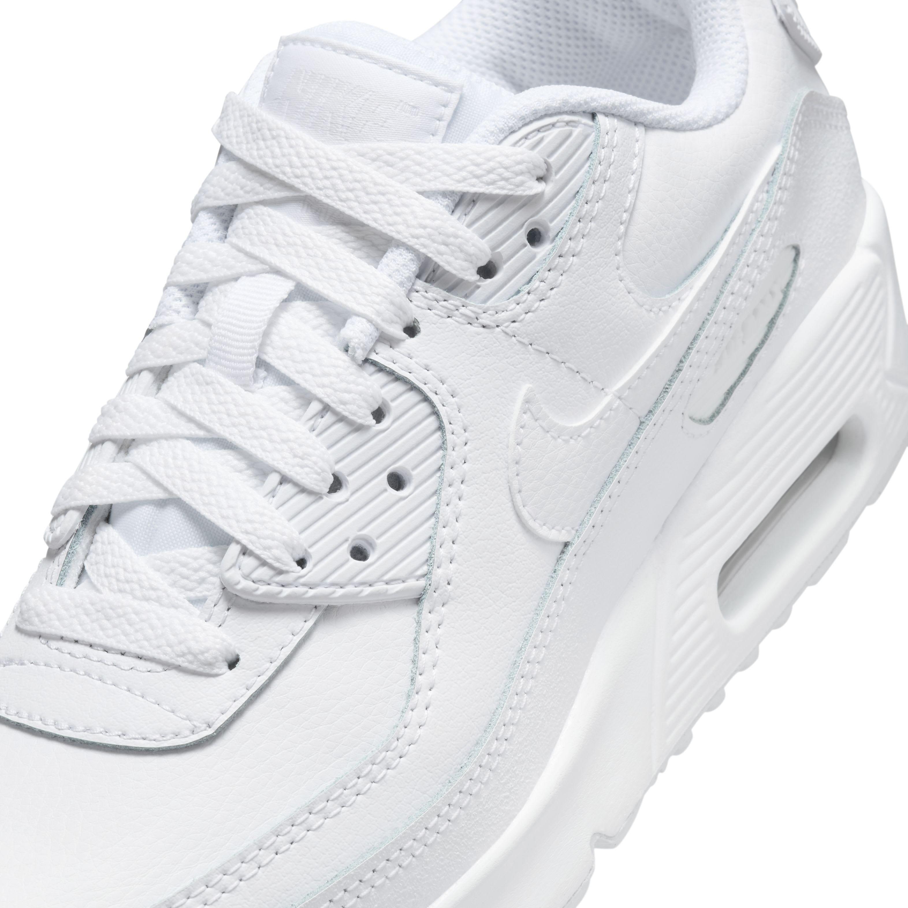 Nike Air Max 90 Grade School Boys' "White/Metallic Silver/White/White" Shoe