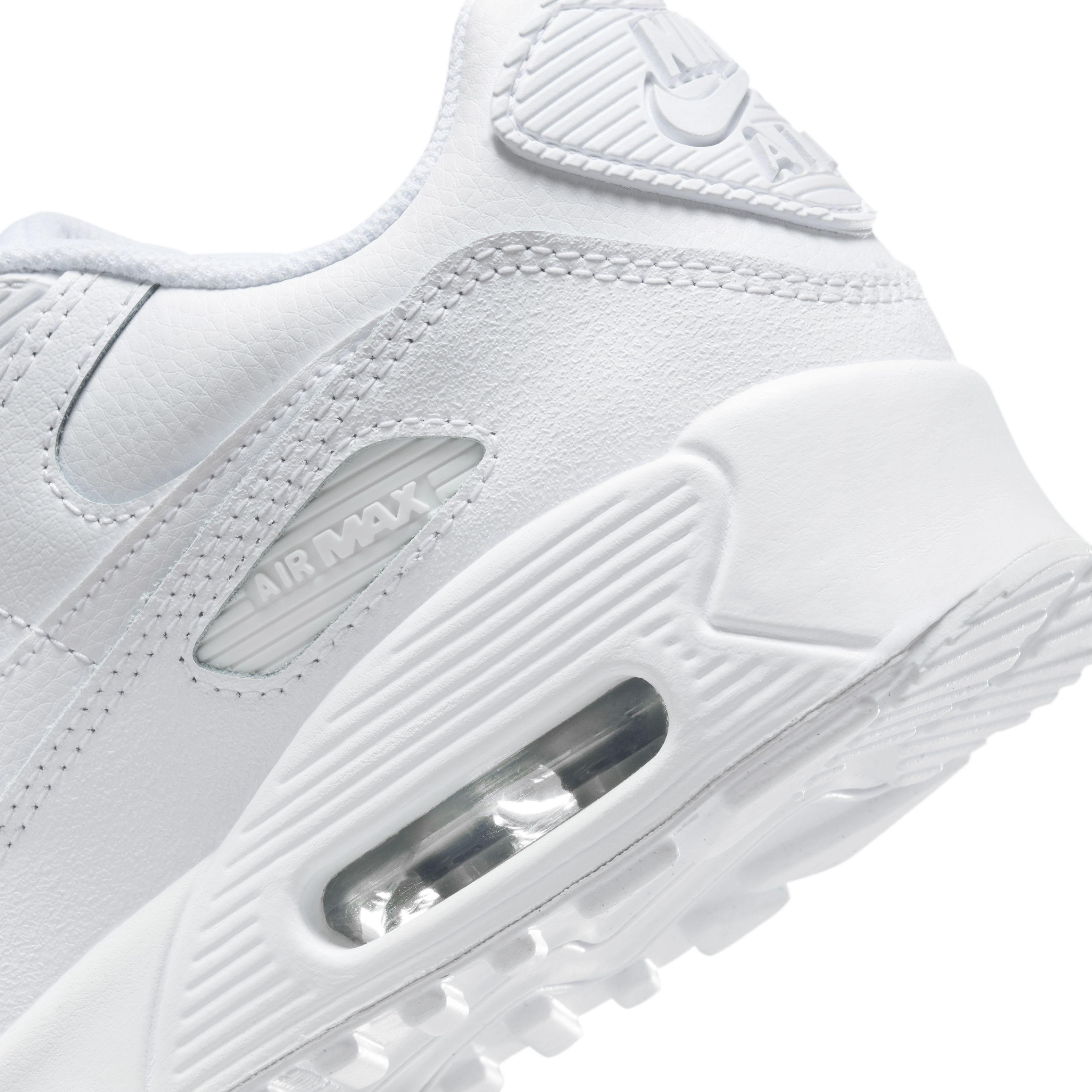 Nike Air Max 90 Grade School Boys' "White/Metallic Silver/White/White" Shoe