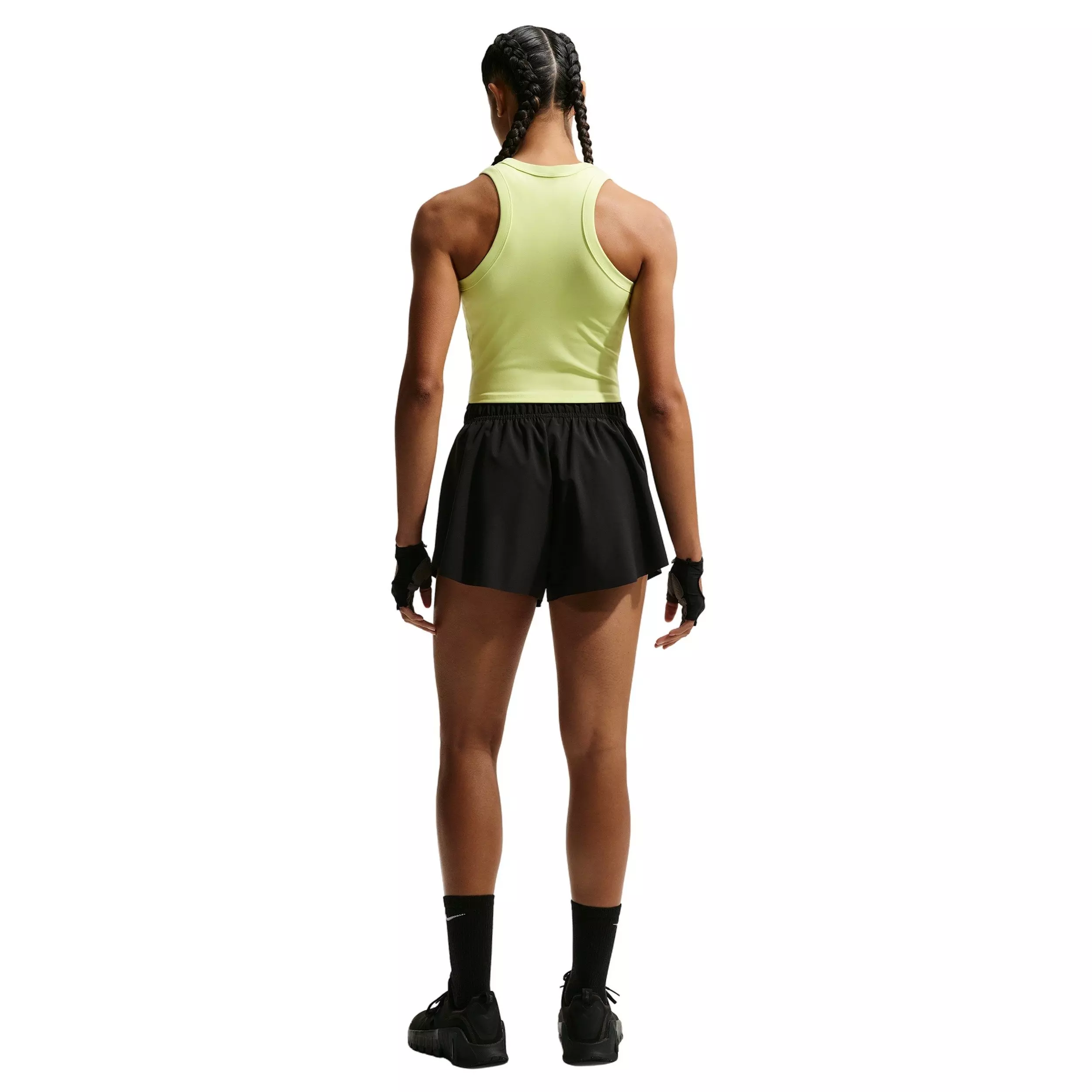 Nike Women's One Fitted Dri-FIT Cropped Tank Top - Yellow - YELLOW