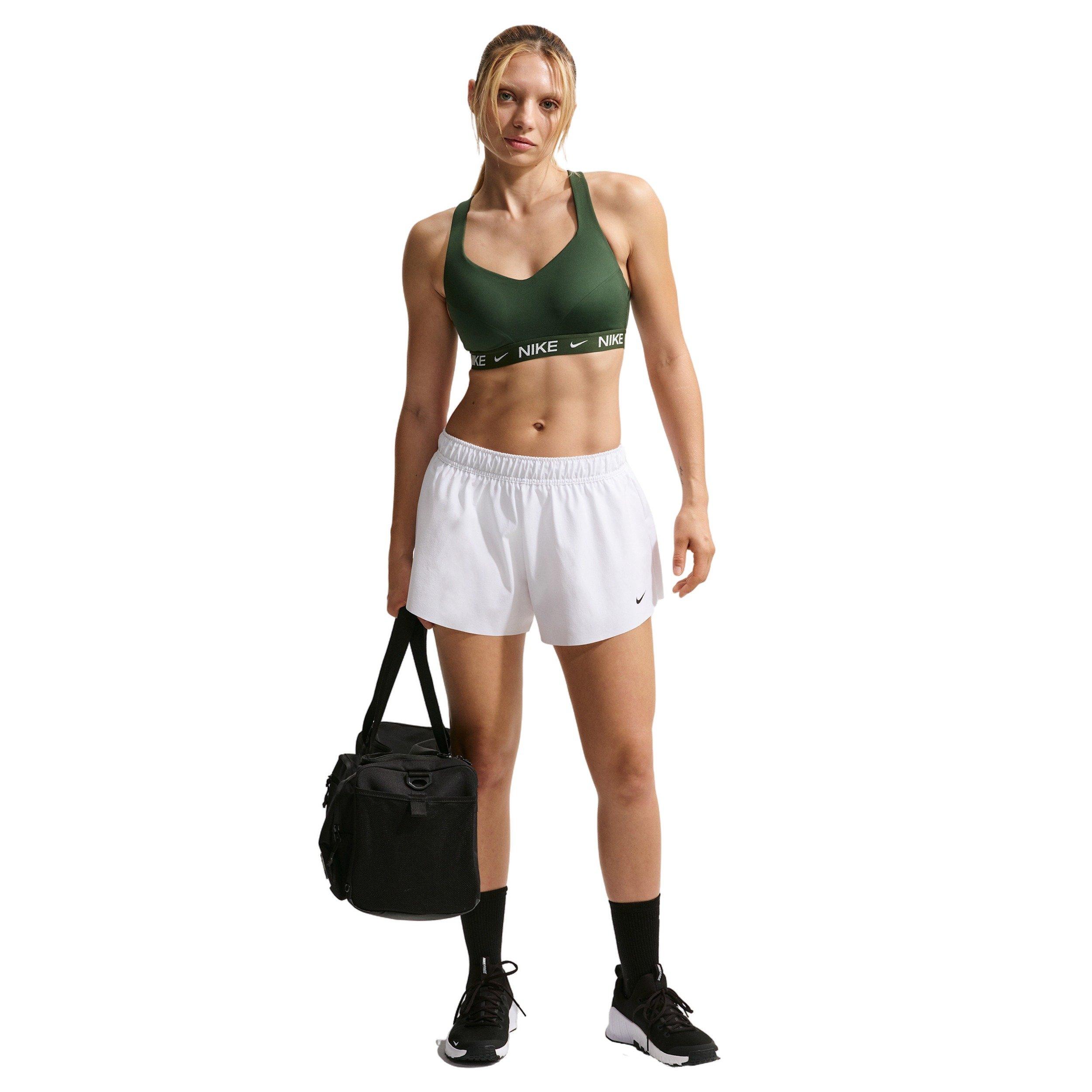 Nike Women's One Mid-Rise 3" Brief-Lined Shorts - White - WHITE Thumbnail View 4