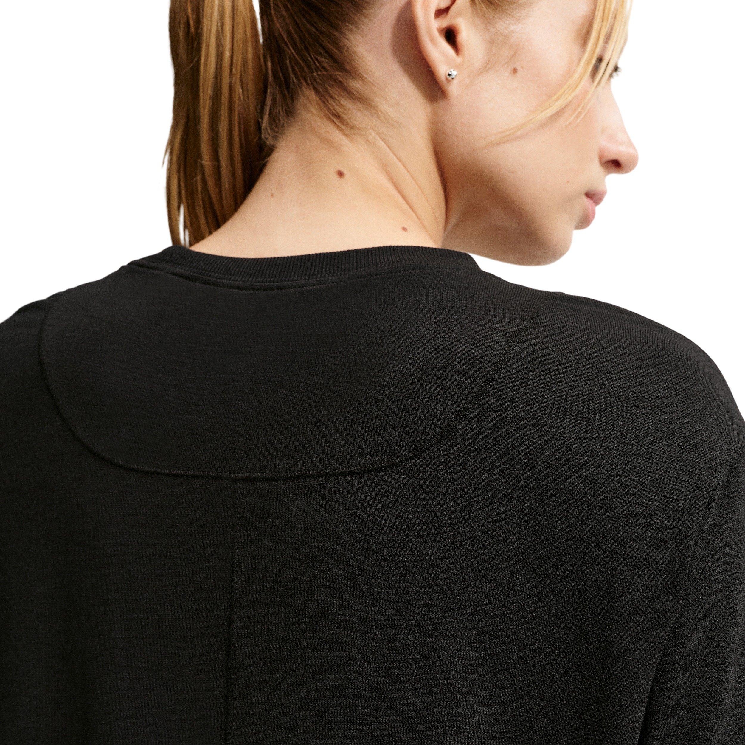 Nike Women's Once Relaxed Dri-FIT Long-Sleeve Top -Black - BLACK Thumbnail View 2