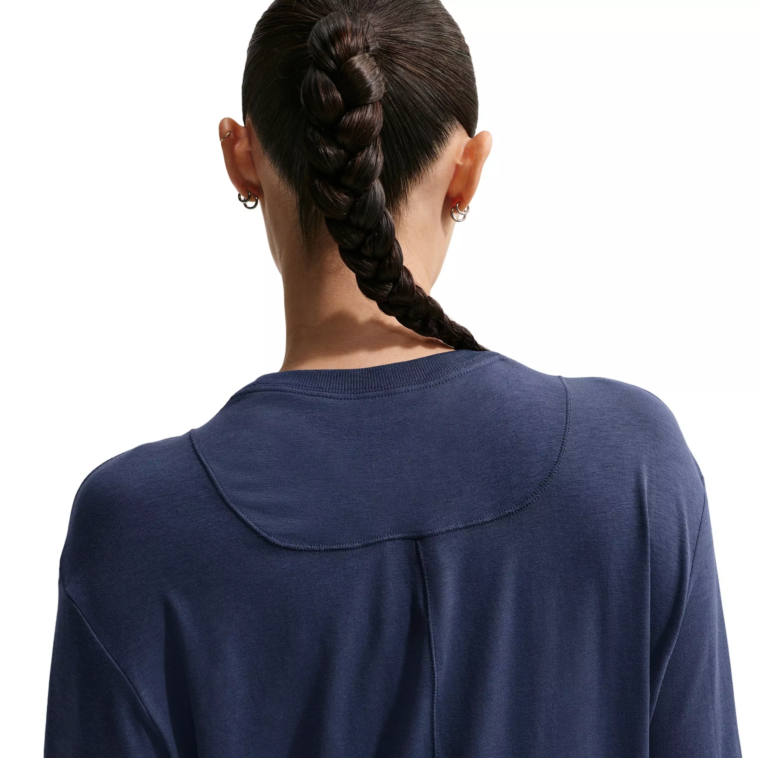 Nike Women's Once Relaxed Dri-FIT Long-Sleeve Top - Navy - NAVY