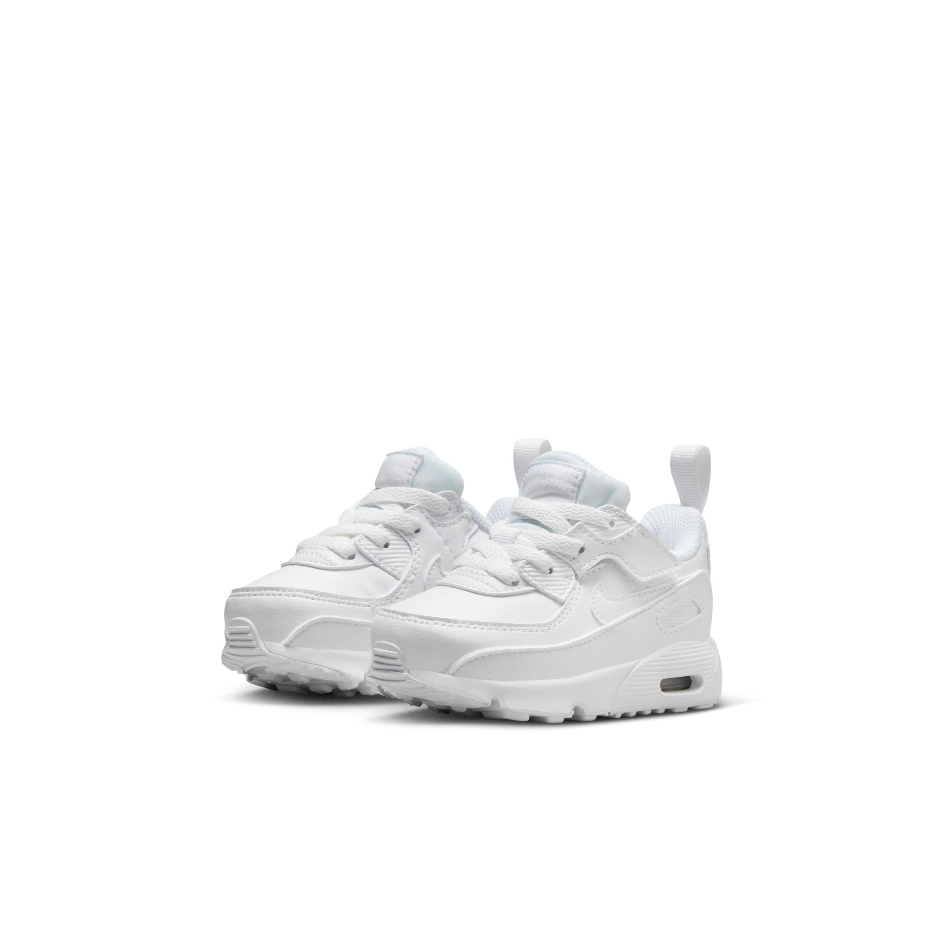 Nike Air Max 90 EasyOn Infant Boys' "White/Metallic Silver/White" Shoe