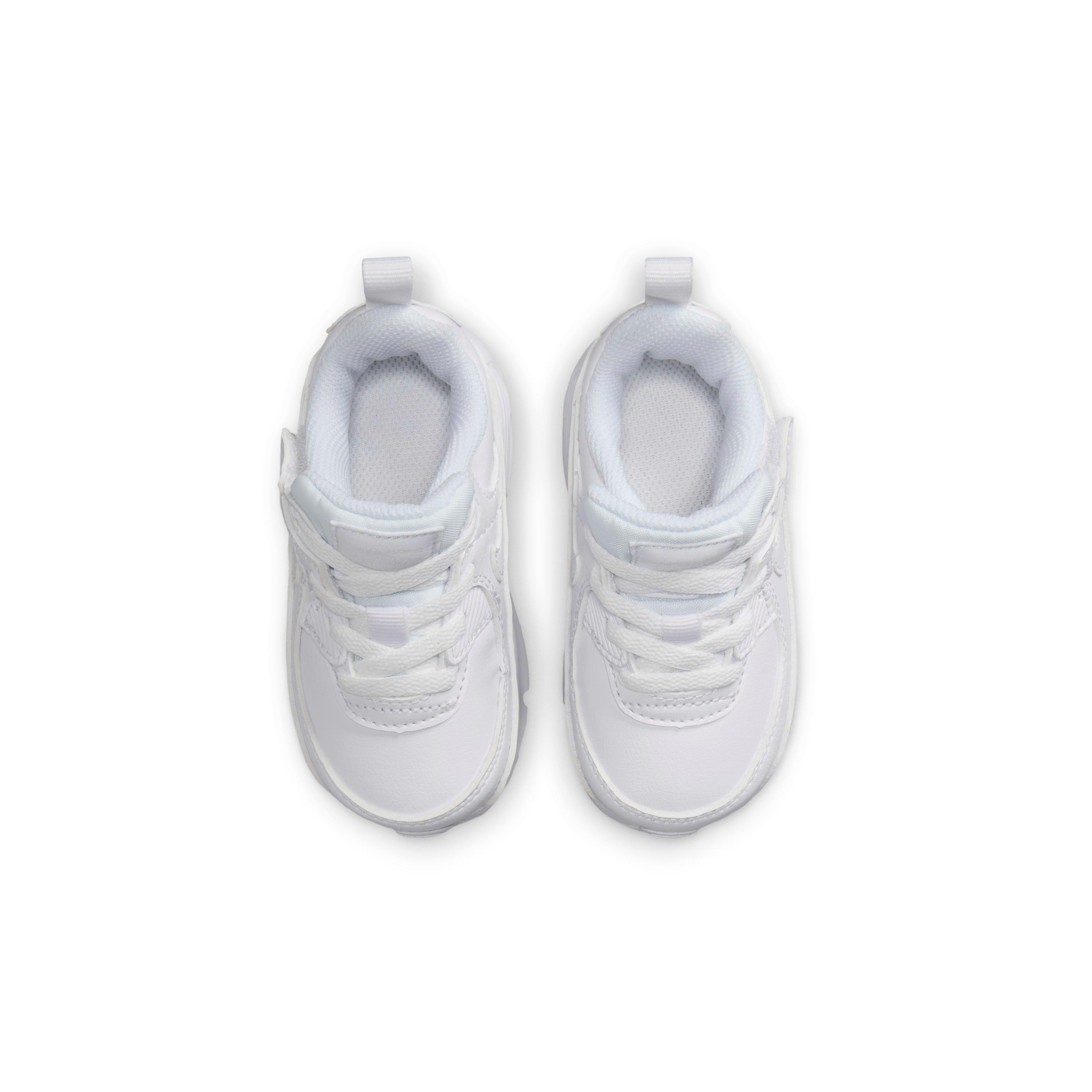Nike Air Max 90 EasyOn Infant Boys' "White/Metallic Silver/White" Shoe