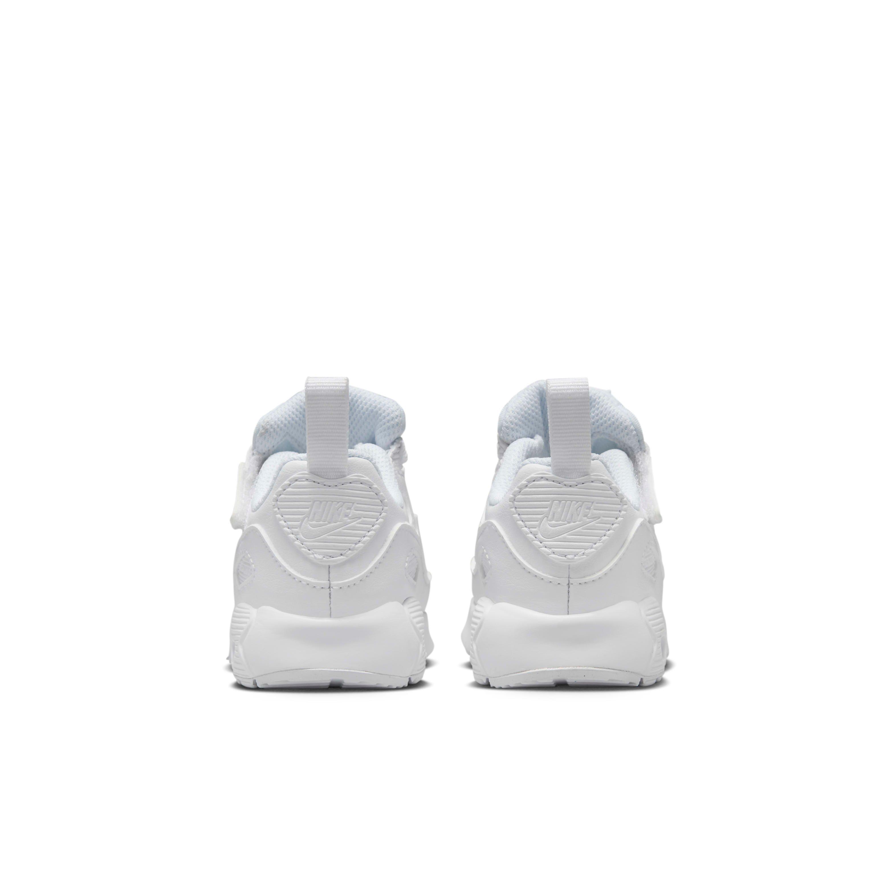 Nike Air Max 90 EasyOn Infant Boys' "White/Metallic Silver/White" Shoe