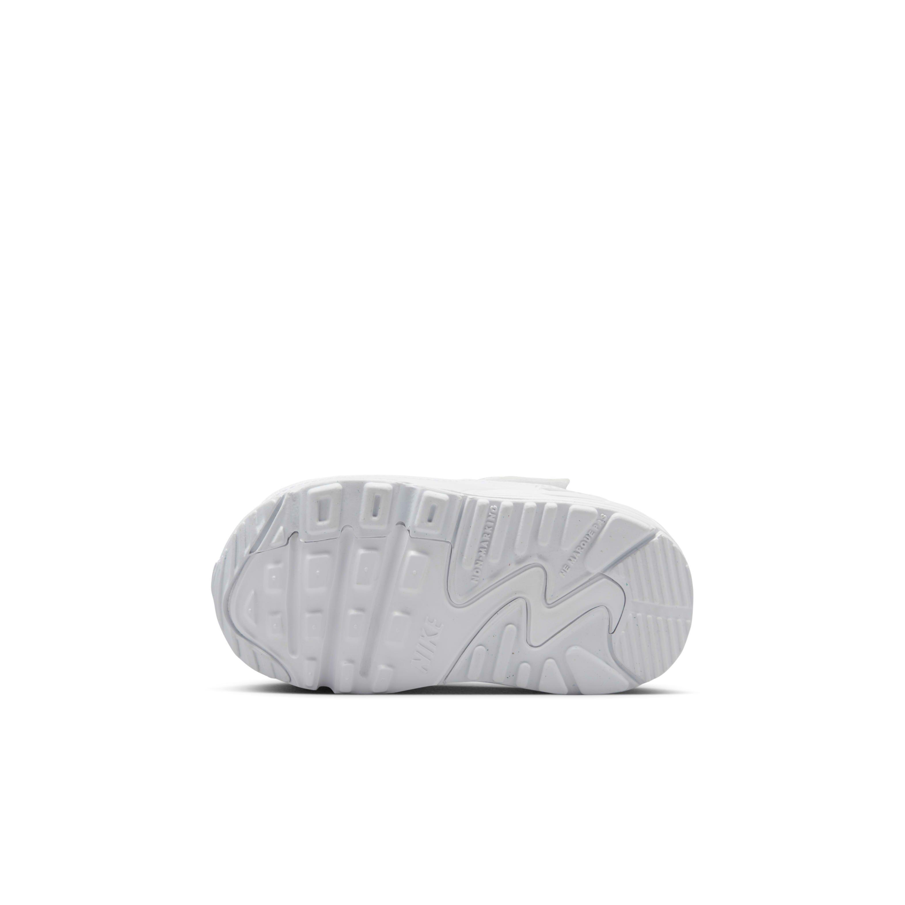 Nike Air Max 90 EasyOn Infant Boys' "White/Metallic Silver/White" Shoe