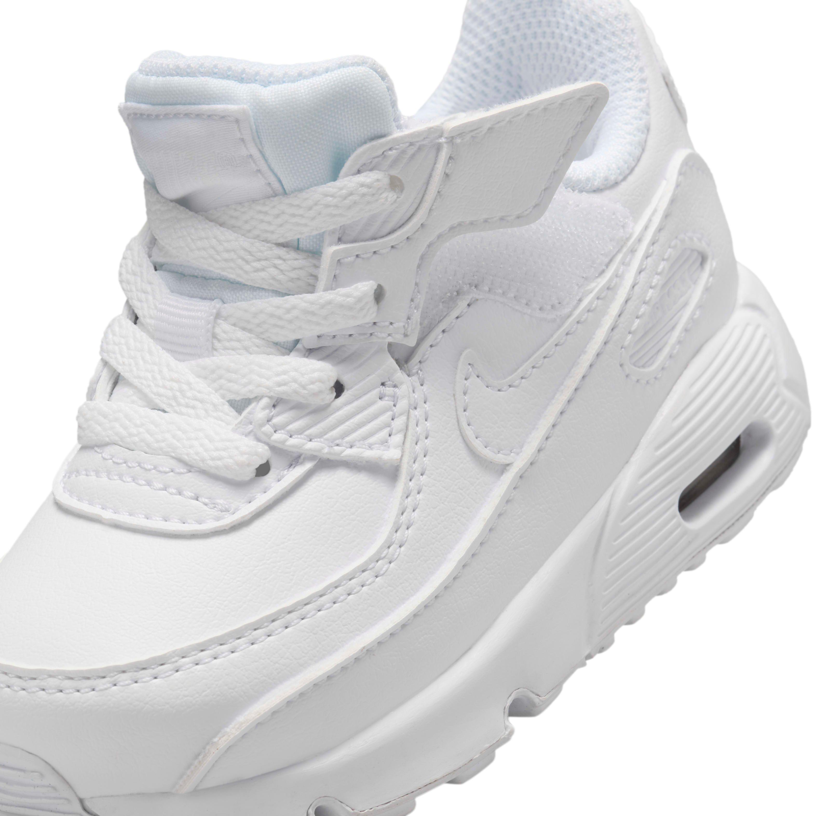 Nike Air Max 90 EasyOn Infant Boys' "White/Metallic Silver/White" Shoe